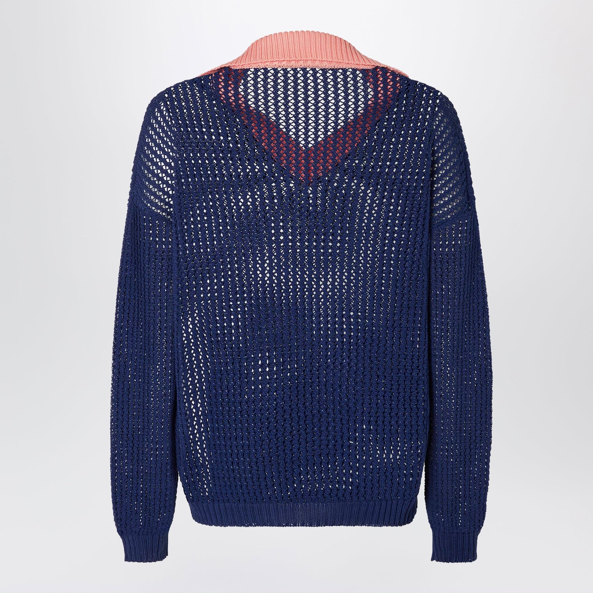 Fendi Blue And Pink Cotton Jumper Men FENDI