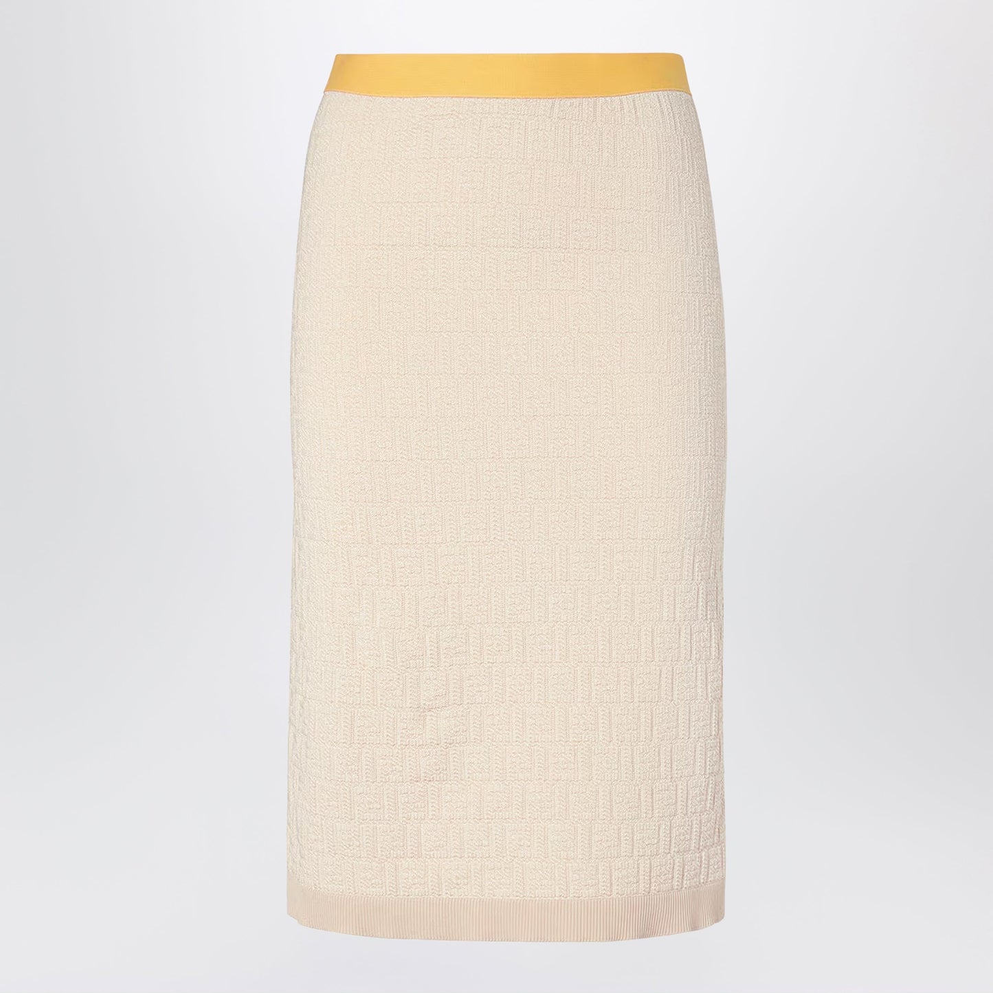 Fendi Light Beige Cotton And Silk Skirt Women FENDI