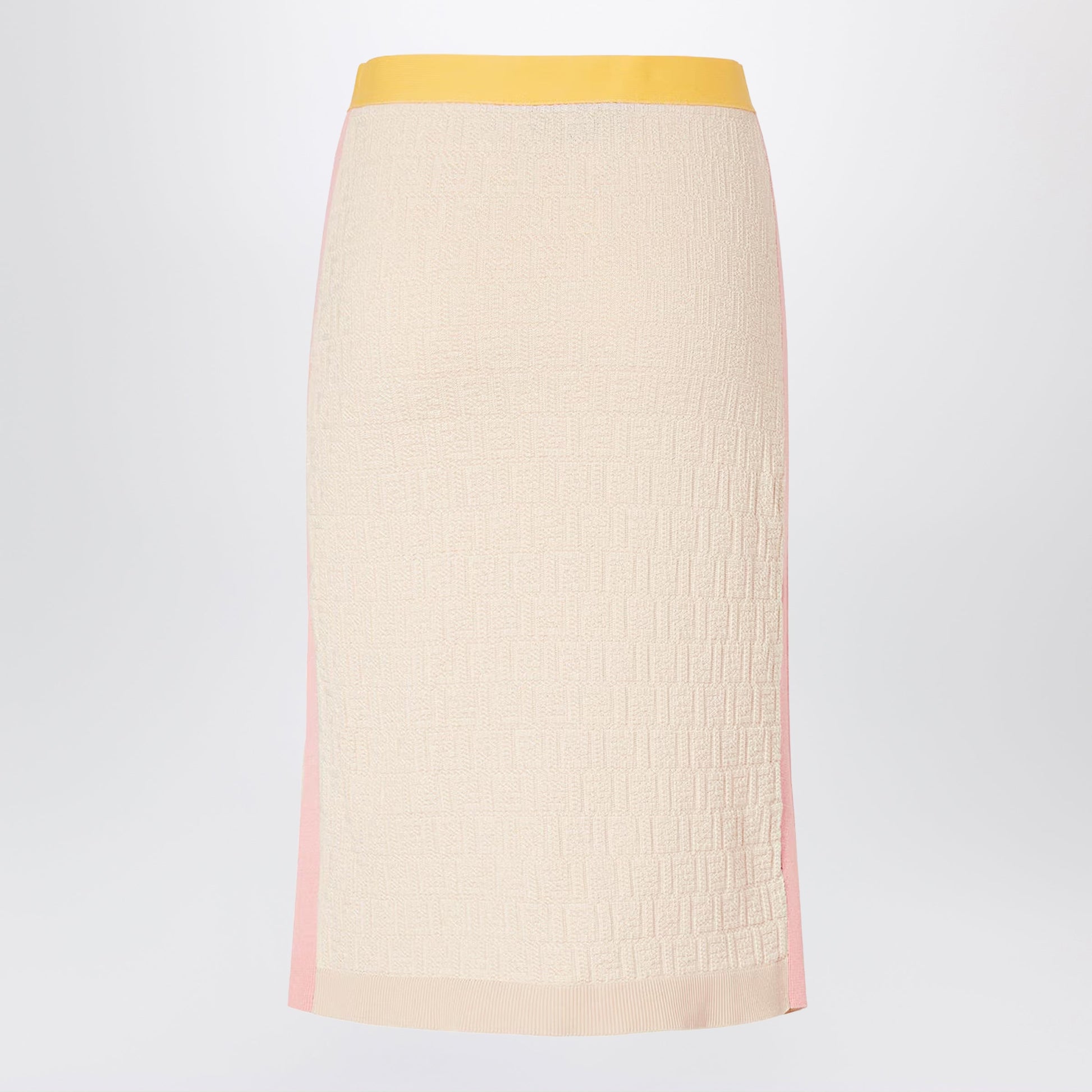 Fendi Light Beige Cotton And Silk Skirt Women FENDI