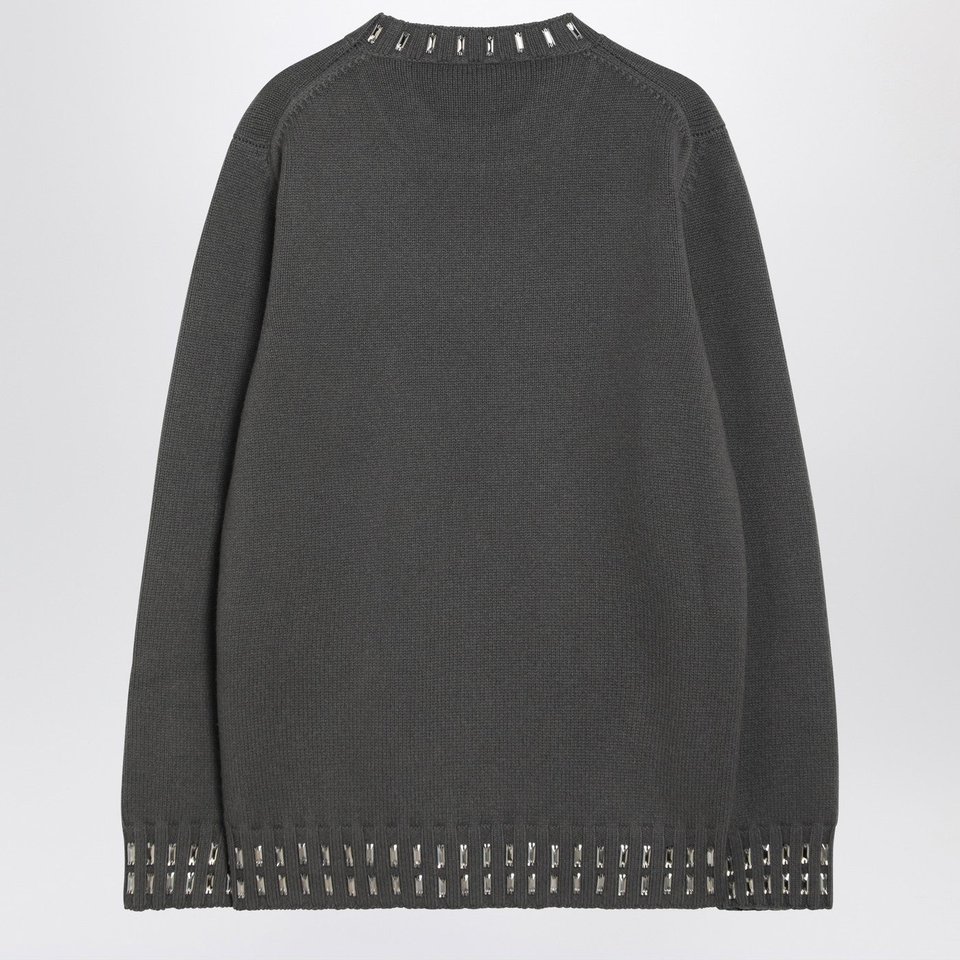 Fendi Grey Wool And Cashmere Jumper Men FENDI