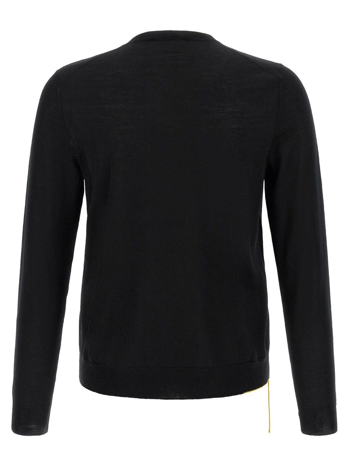 Fendi Men Yellow Stitching Sweater With Visible Thread FENDI