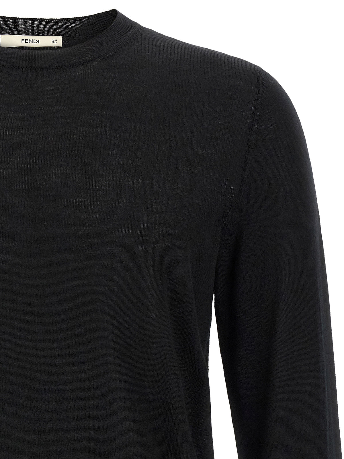 Fendi Men Yellow Stitching Sweater With Visible Thread FENDI
