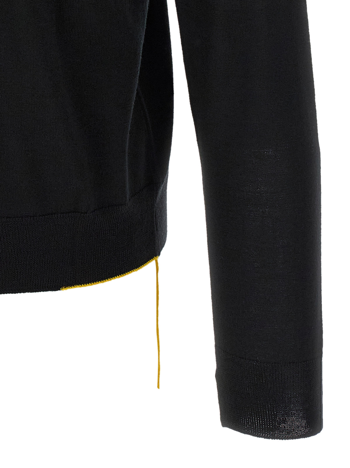 Fendi Men Yellow Stitching Sweater With Visible Thread FENDI