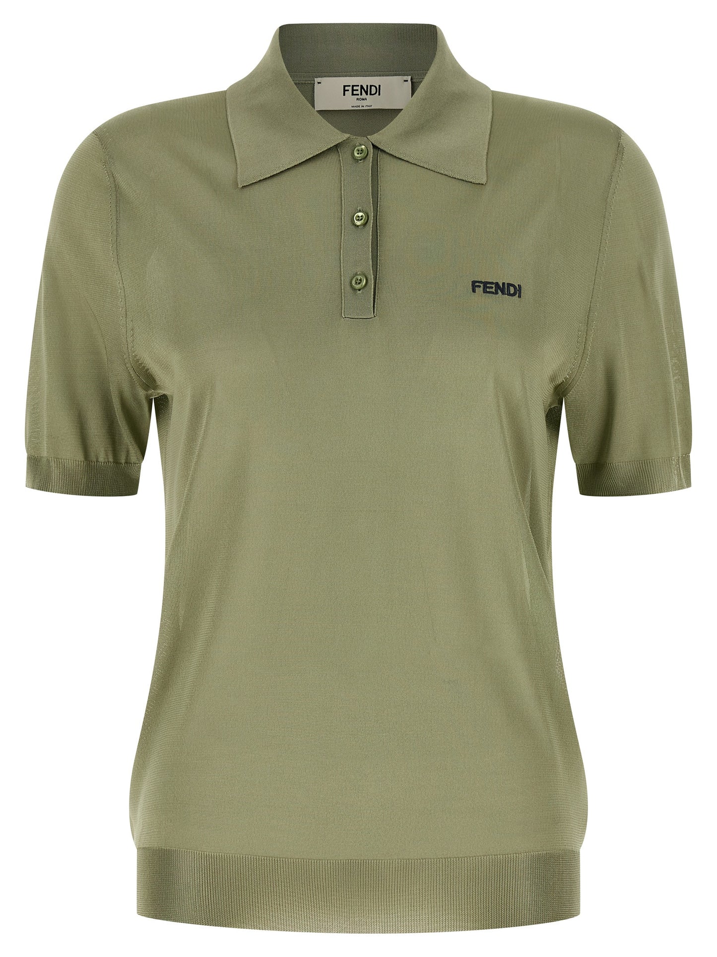 Fendi Women Shiny Viscose Polo Shirt FENDI