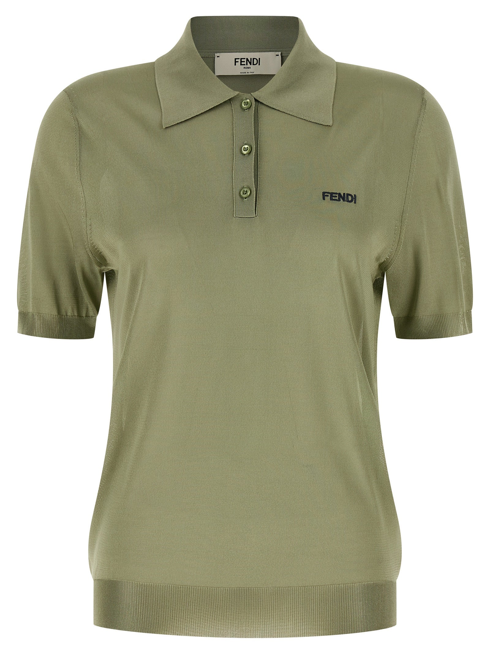 Fendi Women Shiny Viscose Polo Shirt FENDI