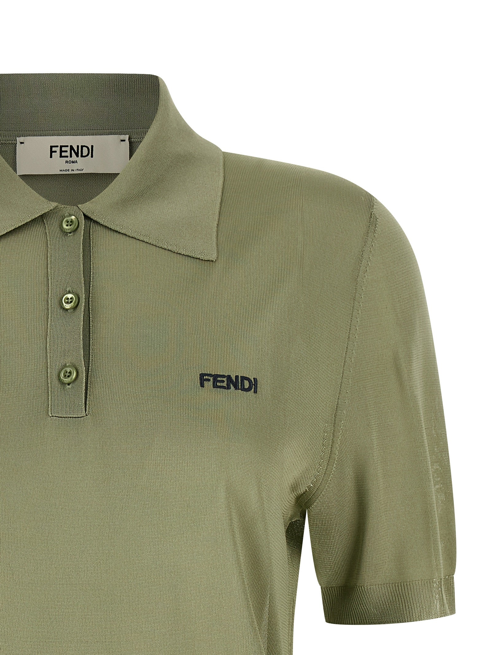 Fendi Women Shiny Viscose Polo Shirt FENDI