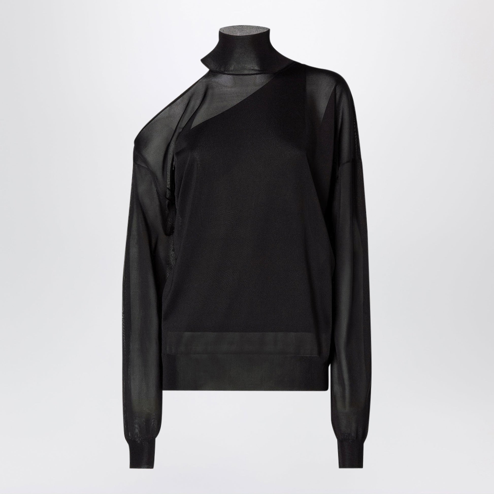 Fendi Black Silk Organza Jumper Women FENDI