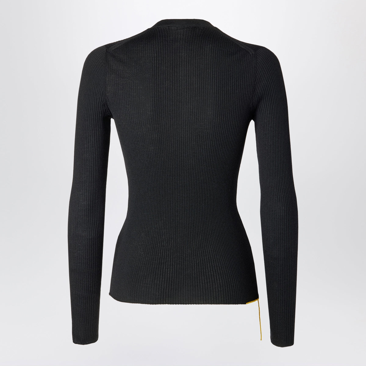 Fendi Black Ribbed Wool Jumper Women FENDI