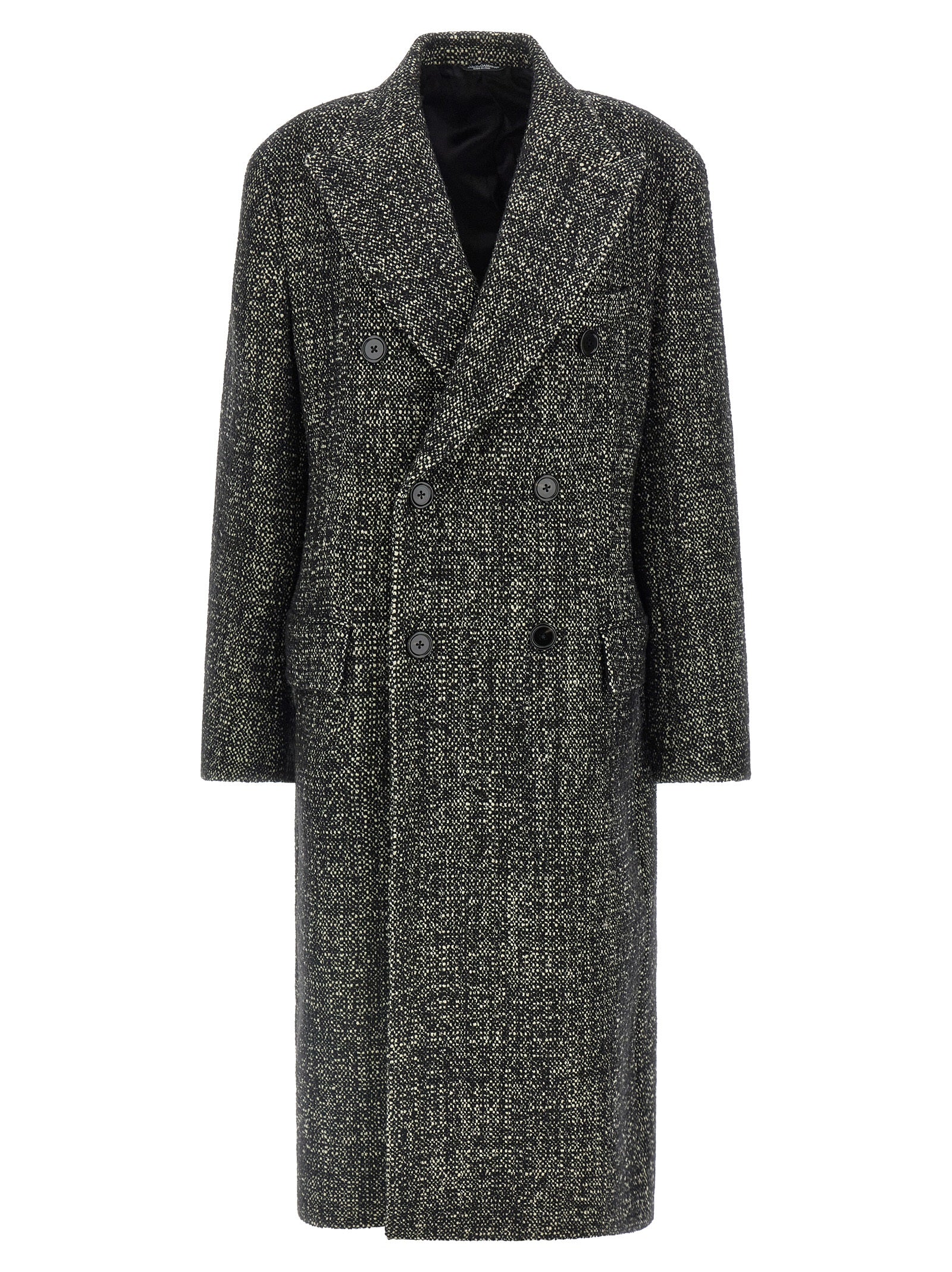 Dolce & Gabbana Men Bouclé Wool Coat DOLCE & GABBANA
