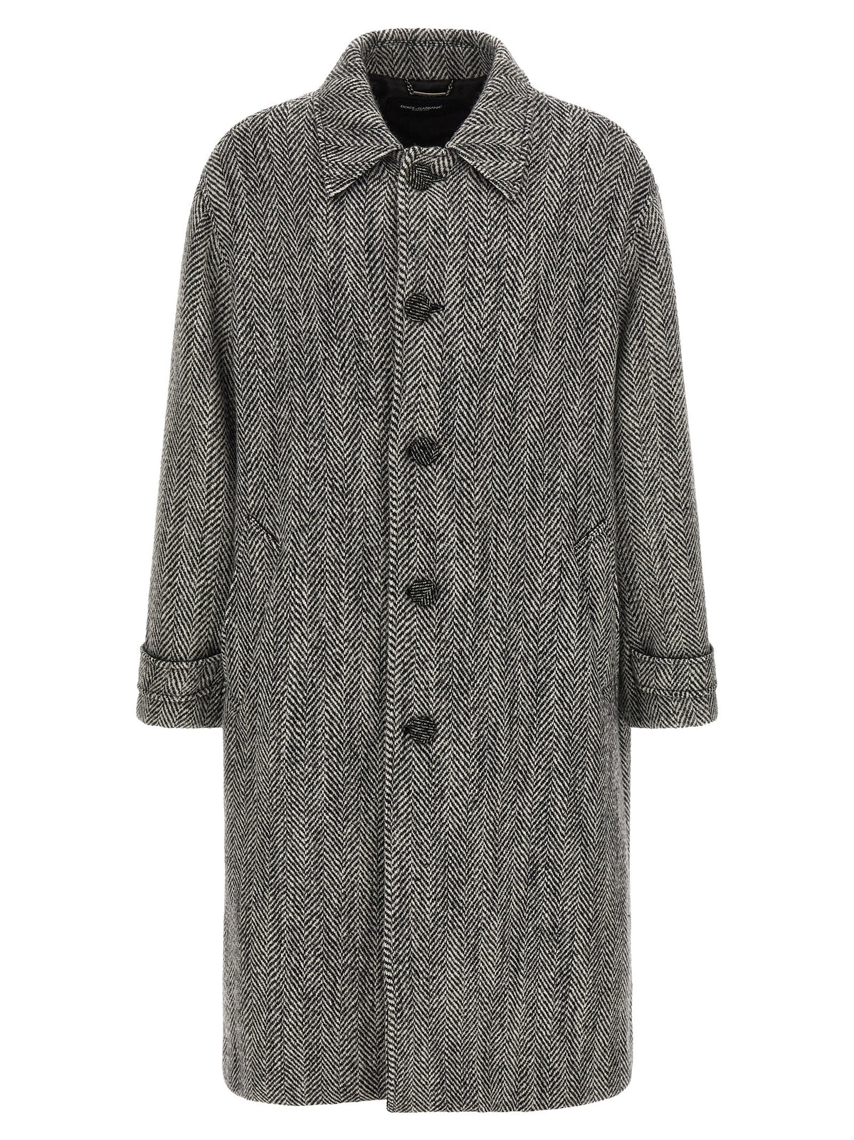 Dolce&Gabbana Men 'Chevron' Wool Coat DOLCE & GABBANA