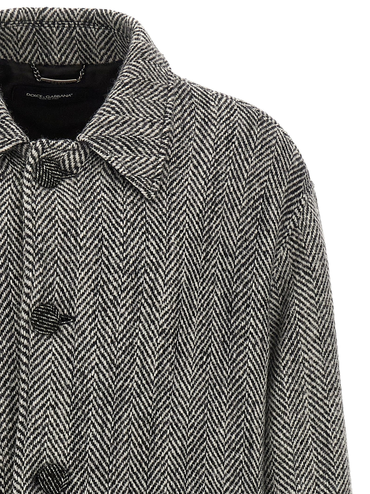 Dolce&Gabbana Men 'Chevron' Wool Coat DOLCE & GABBANA