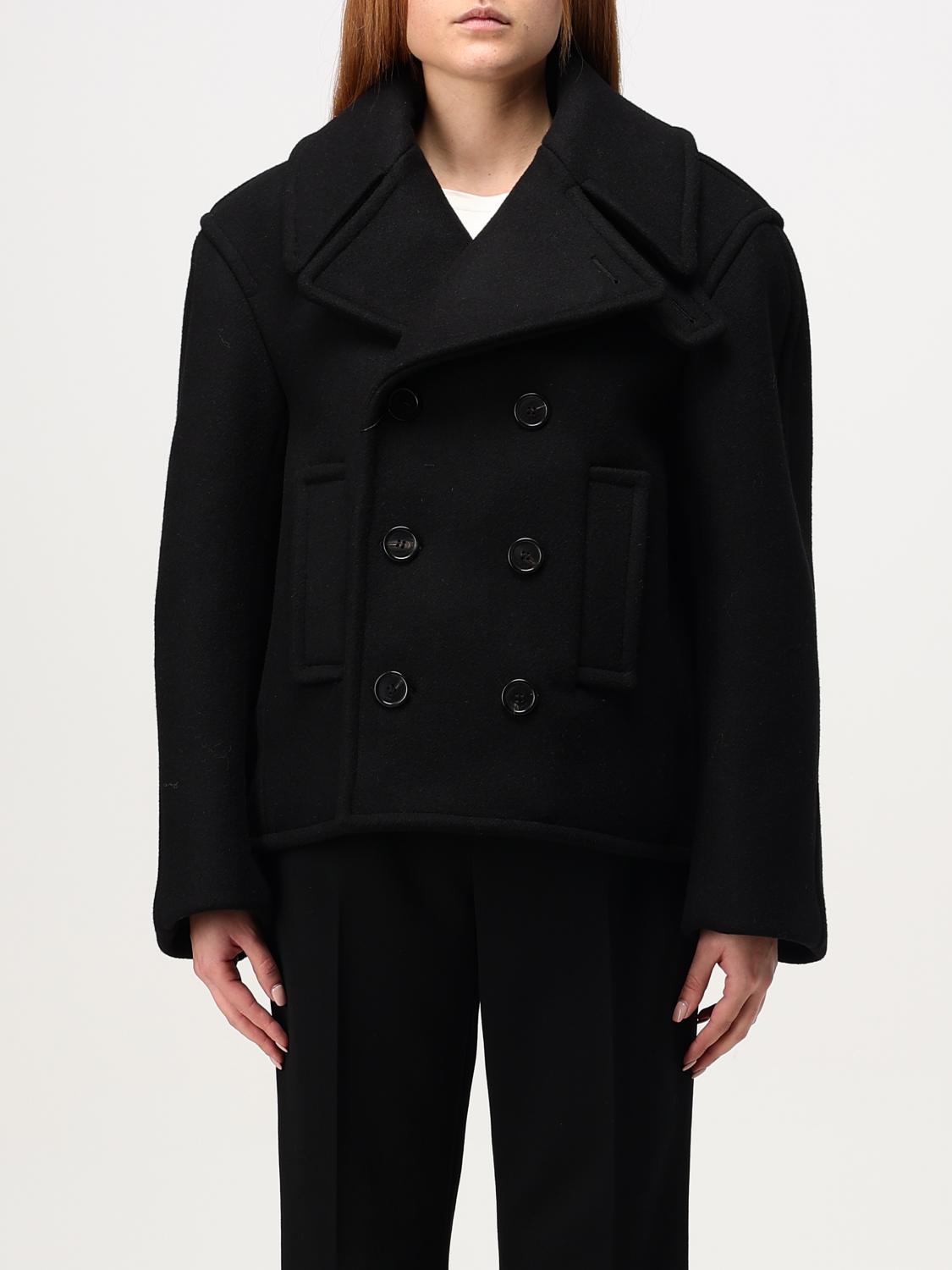 Saint Laurent Coat Woman Black SAINT LAURENT