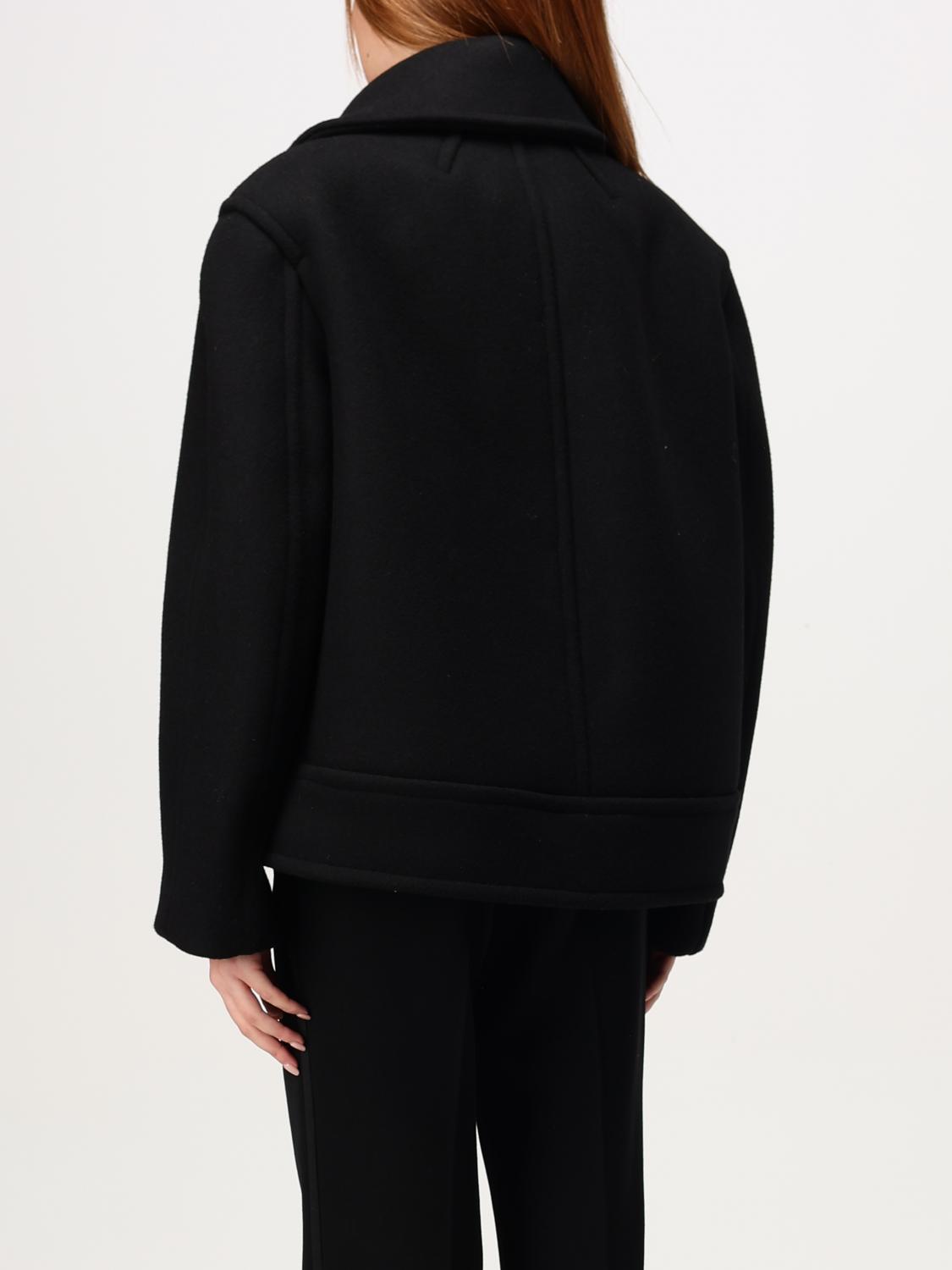 Saint Laurent Coat Woman Black SAINT LAURENT