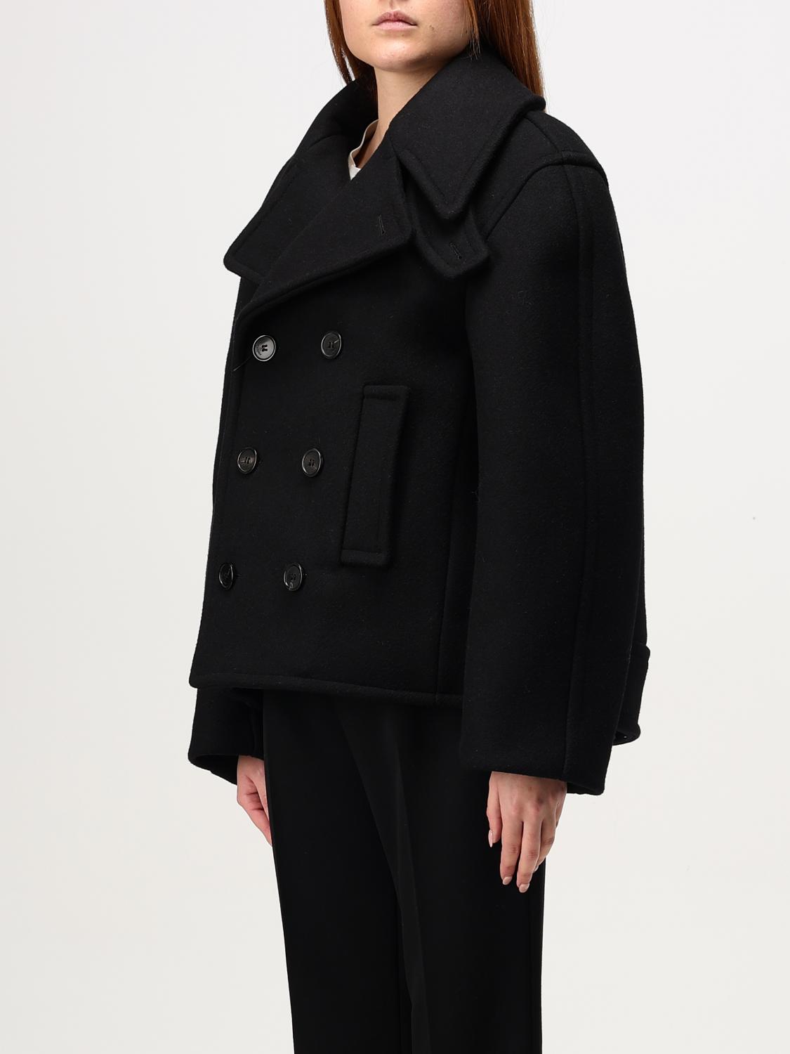 Saint Laurent Coat Woman Black SAINT LAURENT