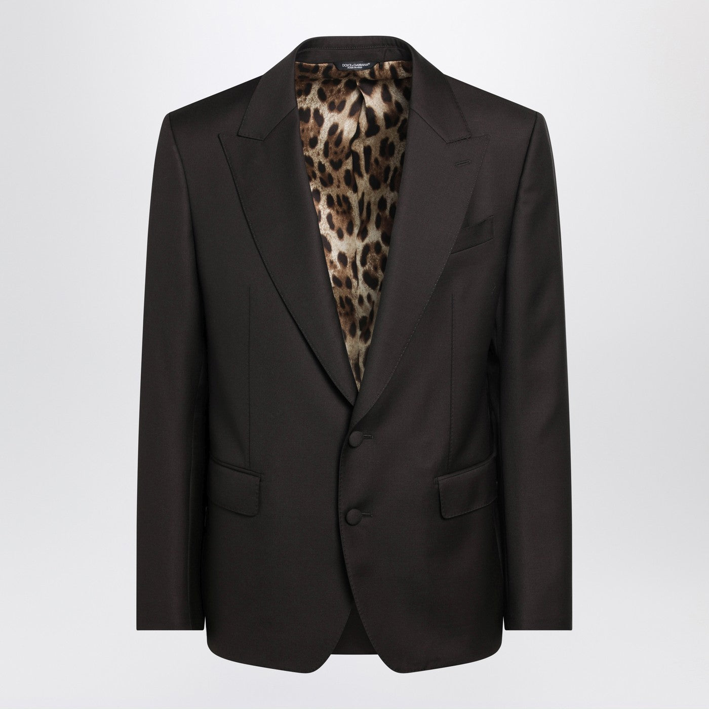 Dolce&Gabbana Brown Single-Breasted Wool Jacket Men DOLCE & GABBANA