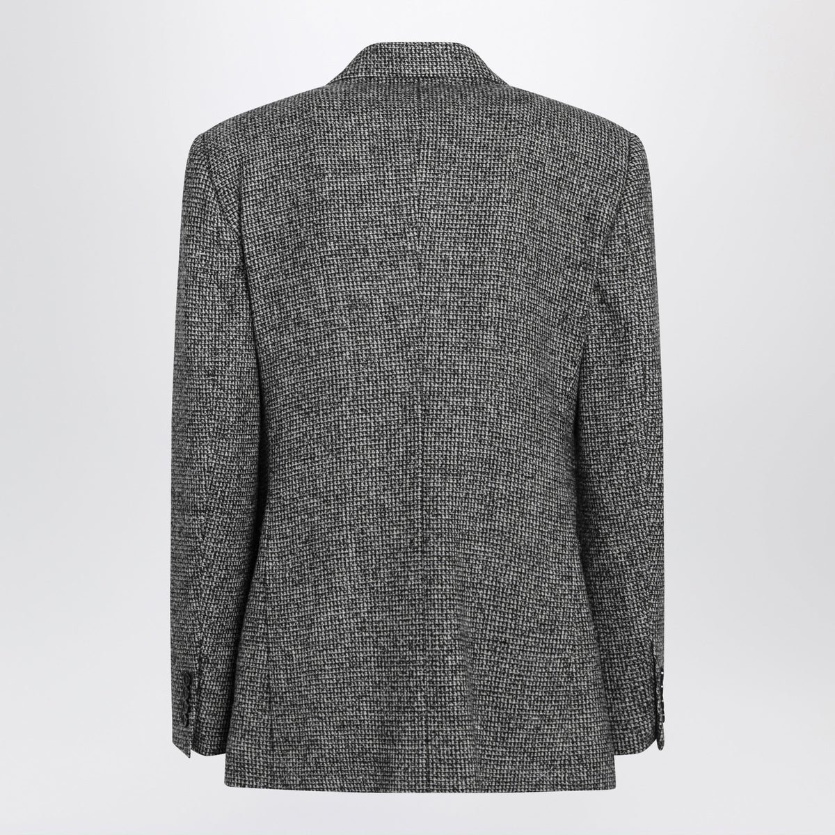Dolce&Gabbana Grey Sinatra Double-Breasted Jacket In Speckled Wool Blend Men DOLCE & GABBANA