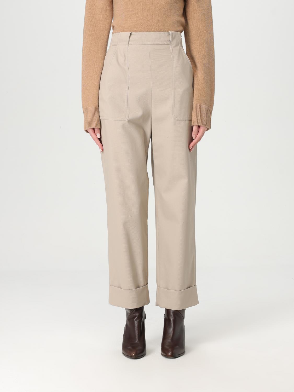 Max Mara Pants Woman Beige MAX MARA