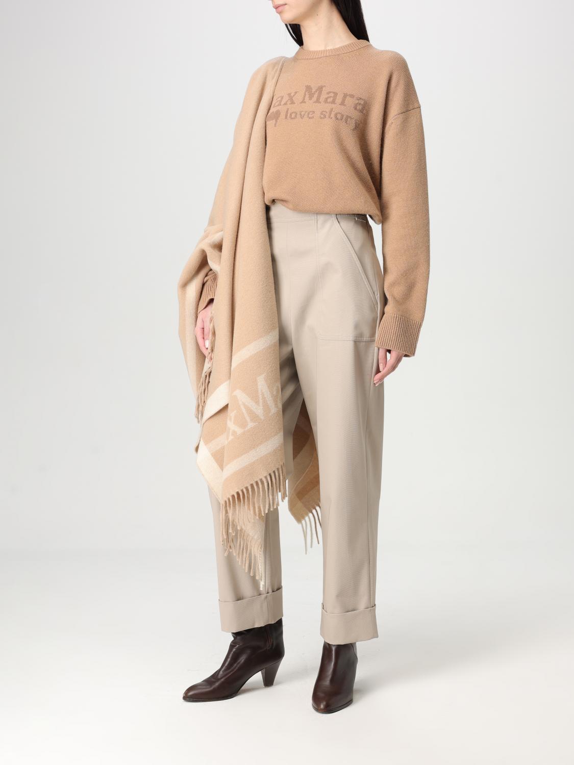 Max Mara Pants Woman Beige MAX MARA