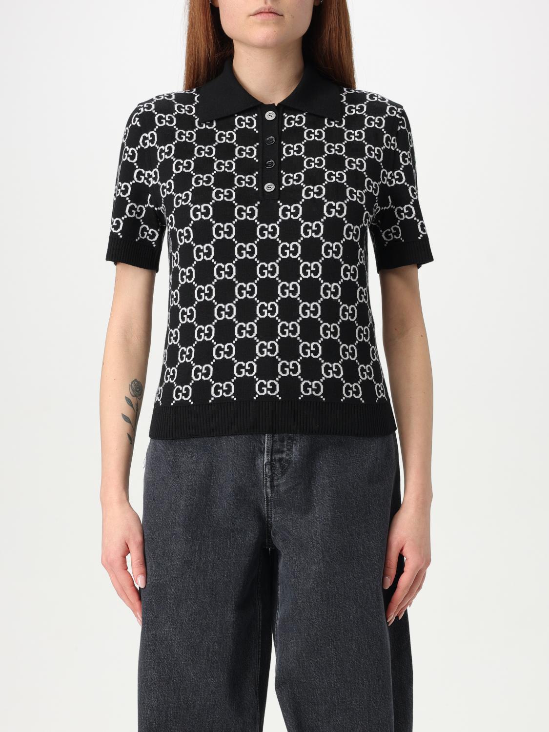 Gucci Polo Shirt Woman Black GUCCI