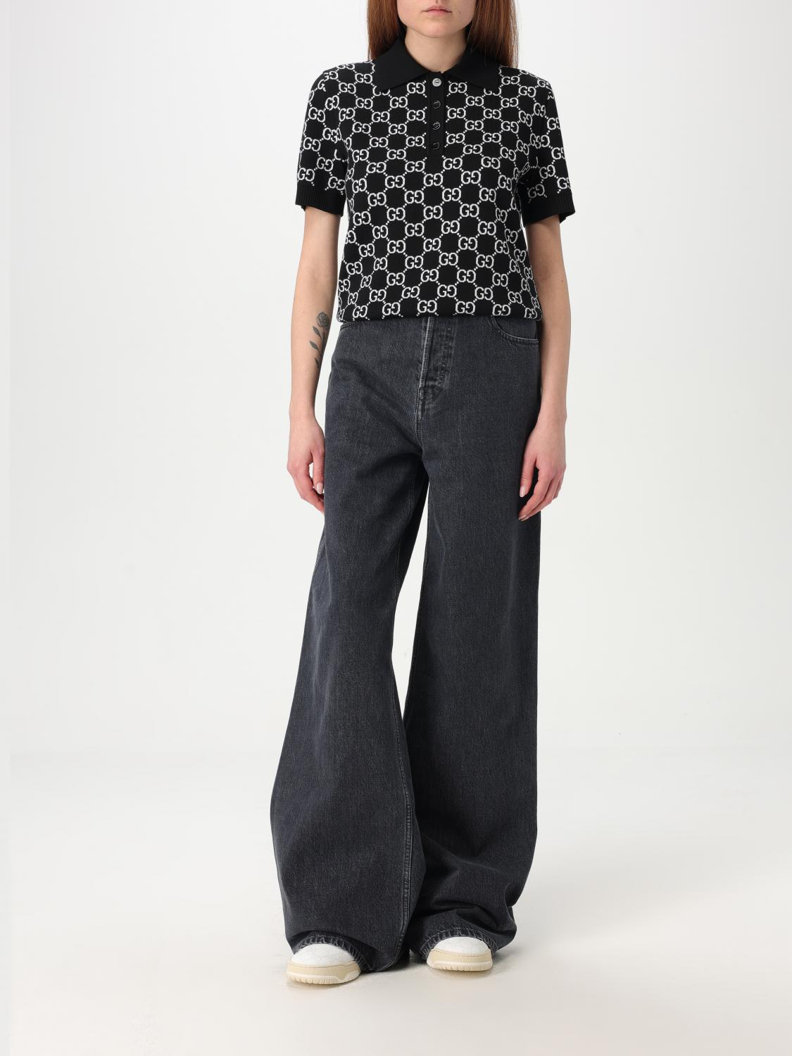 Gucci Polo Shirt Woman Black GUCCI