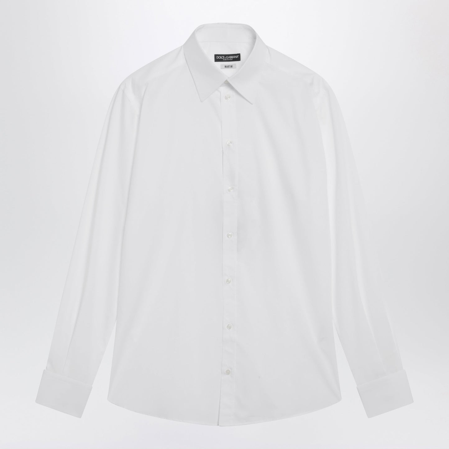 Dolce&Gabbana Martini White Cotton Poplin Shirt Men DOLCE & GABBANA