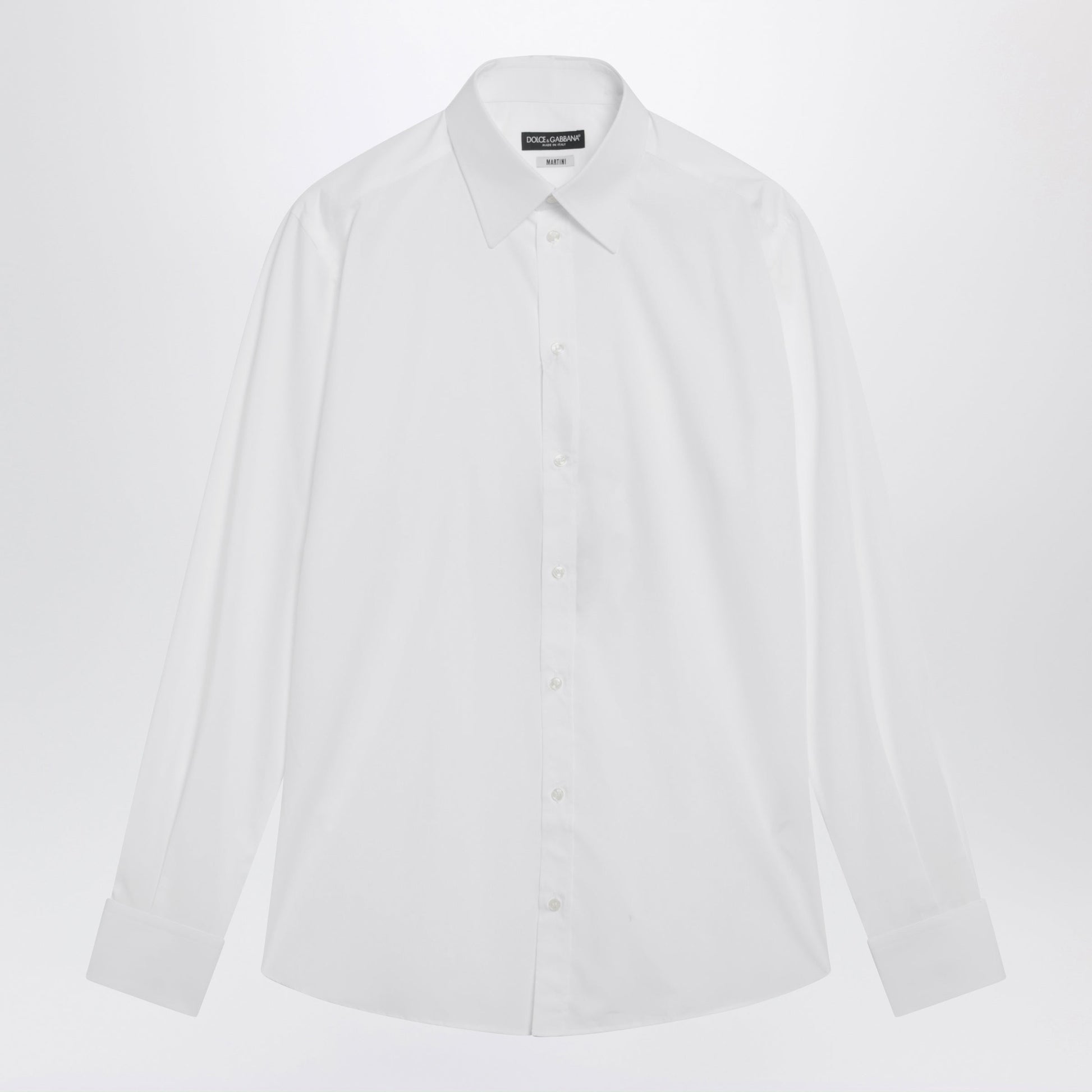 Dolce&Gabbana Martini White Cotton Poplin Shirt Men DOLCE & GABBANA