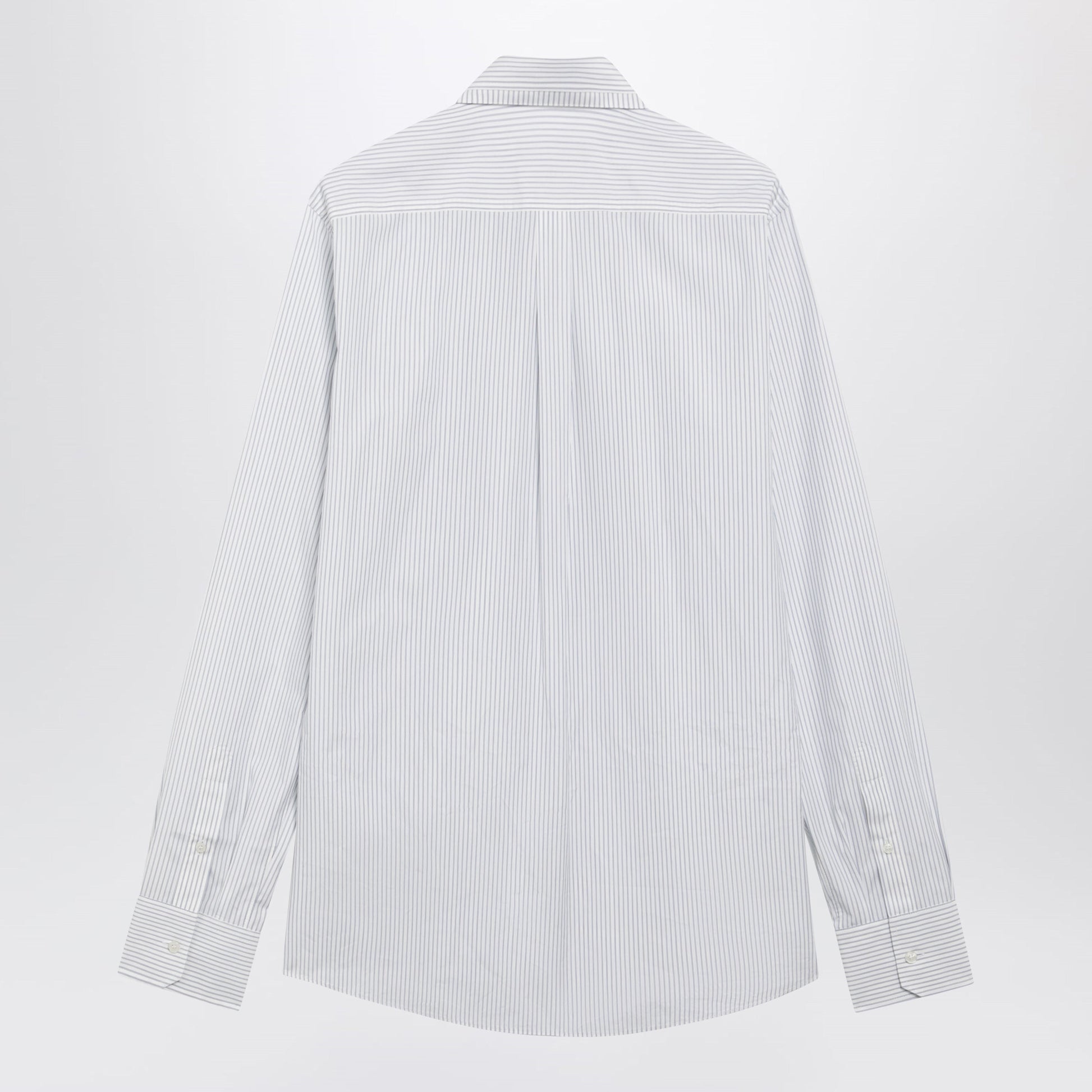 Dolce&Gabbana White Double-Collar Striped Shirt Men DOLCE & GABBANA