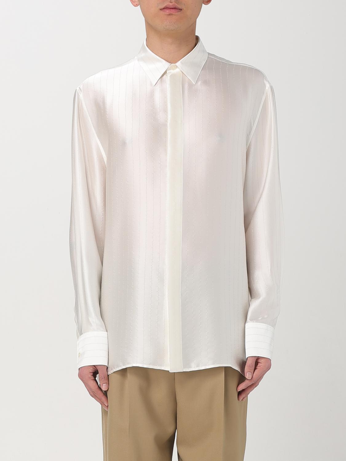 Saint Laurent Shirt Men Silver SAINT LAURENT