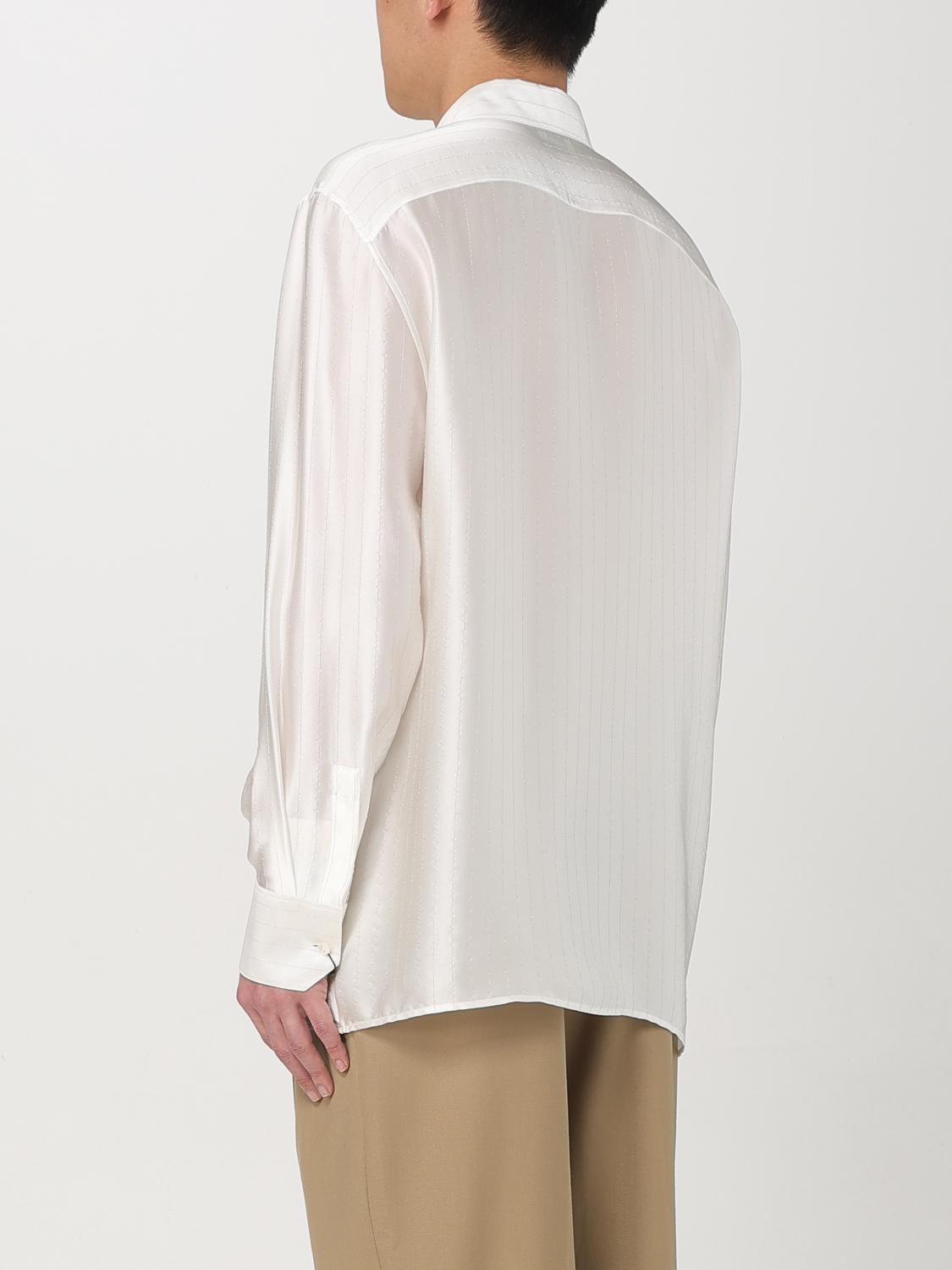 Saint Laurent Shirt Men Silver SAINT LAURENT