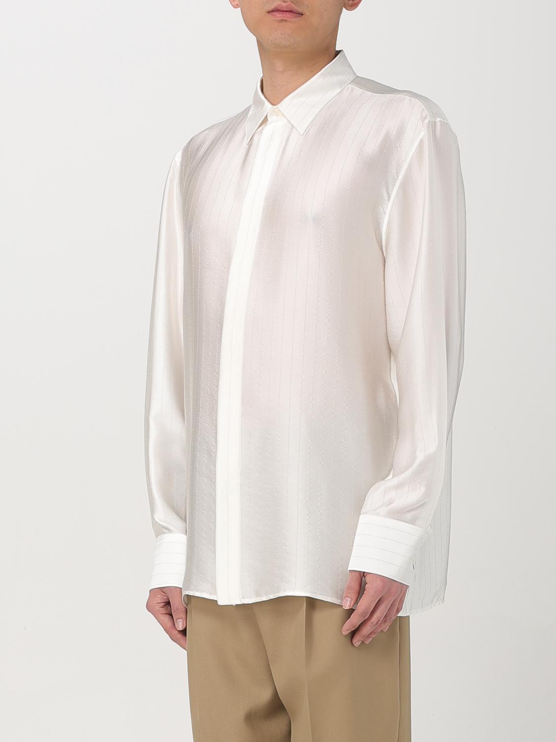 Saint Laurent Shirt Men Silver SAINT LAURENT