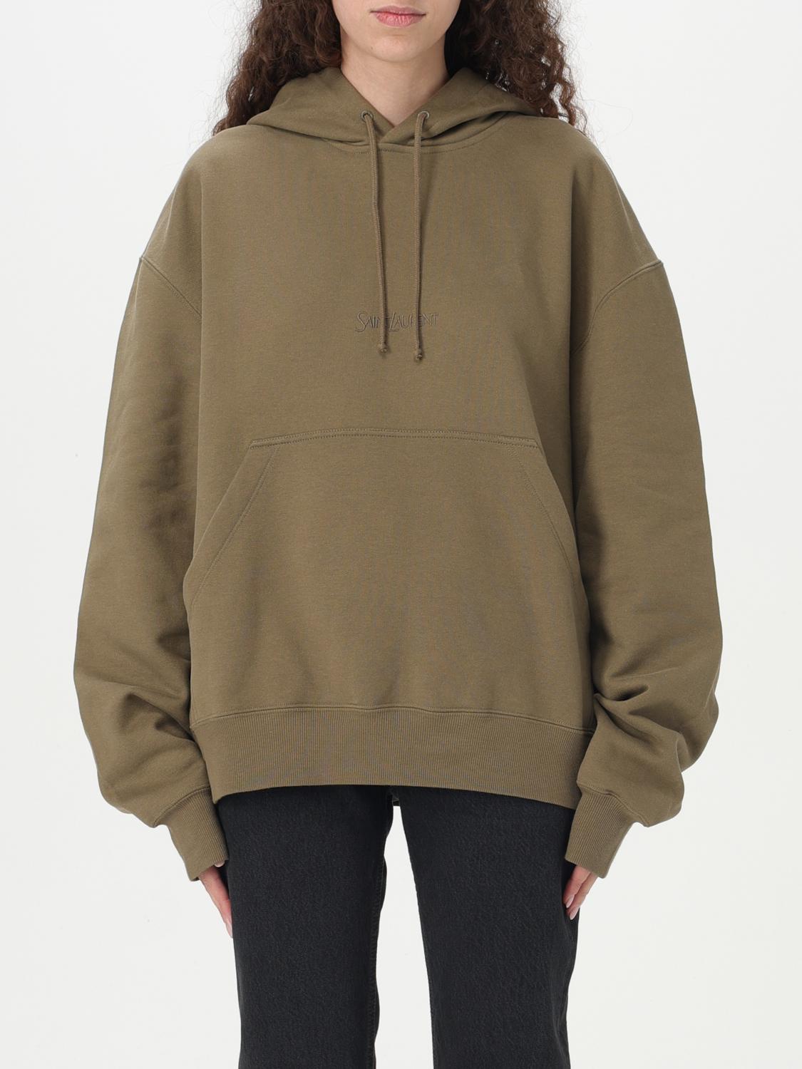 Saint Laurent Sweatshirt Woman Kaki SAINT LAURENT