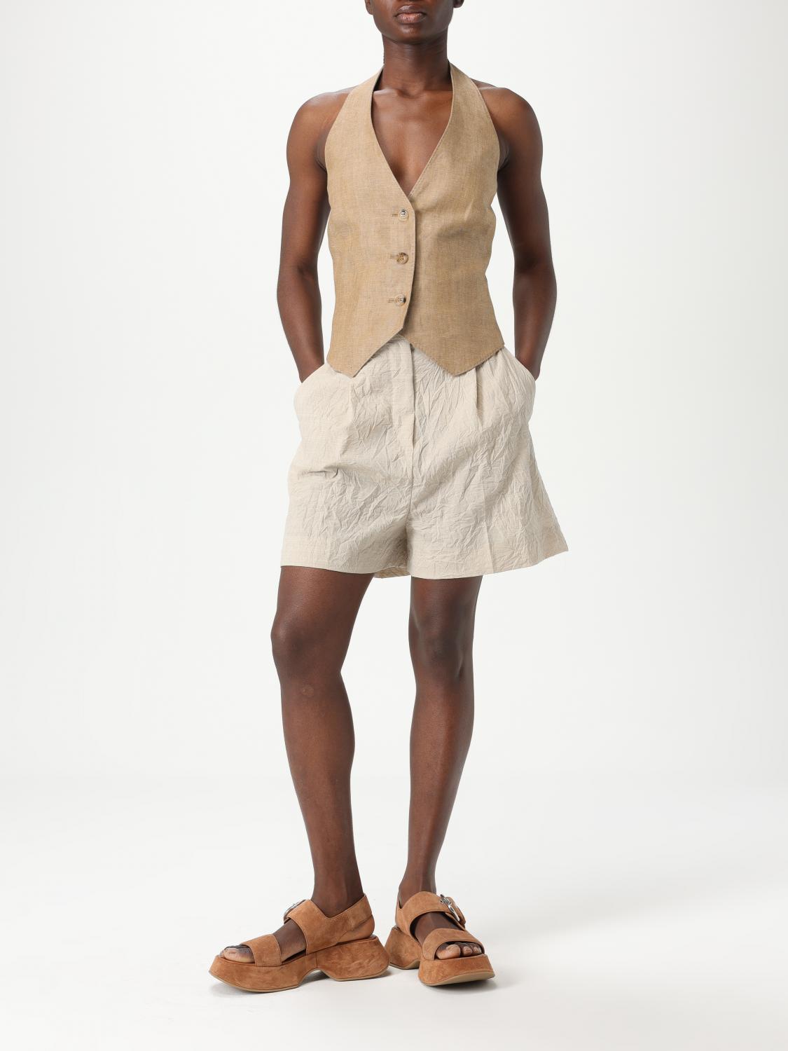 Max Mara Shorts Woman Beige MAX MARA