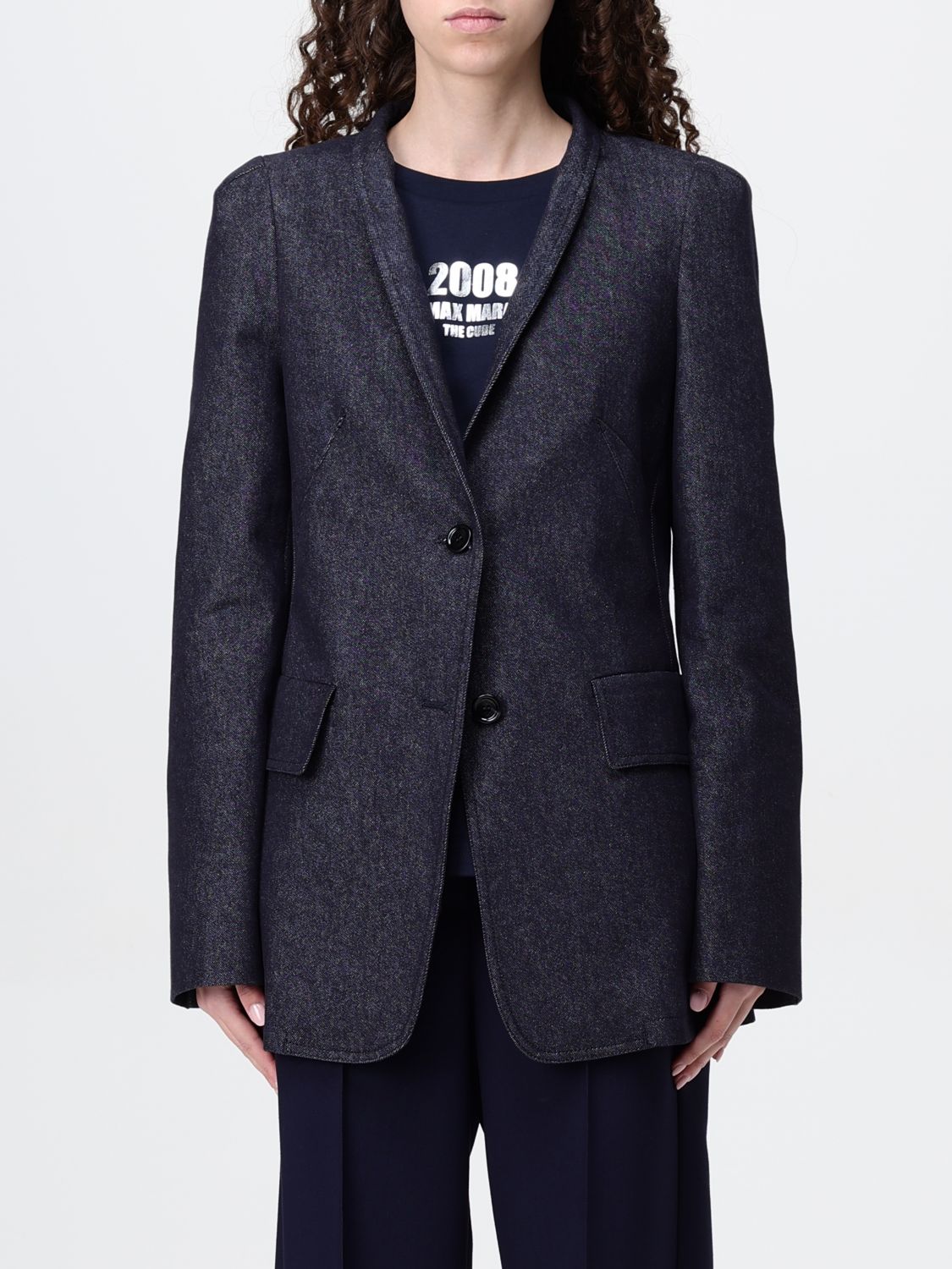Max Mara Jacket Woman Blue MAX MARA