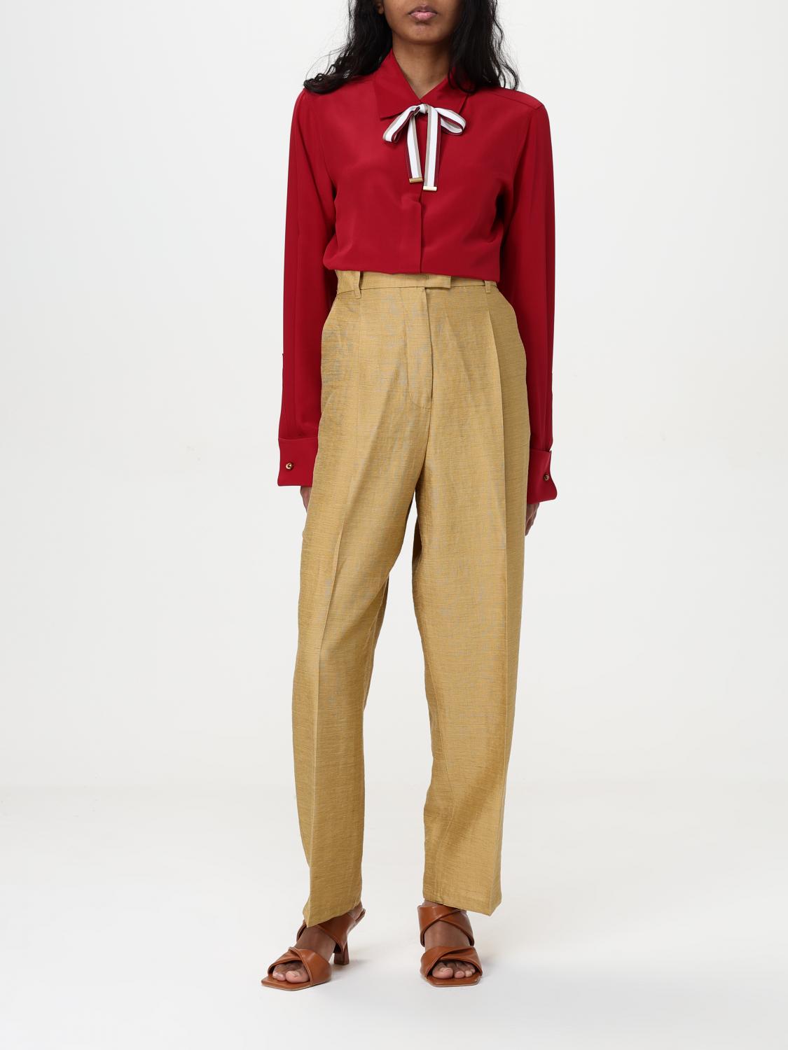 Max Mara Pants Woman Gold MAX MARA