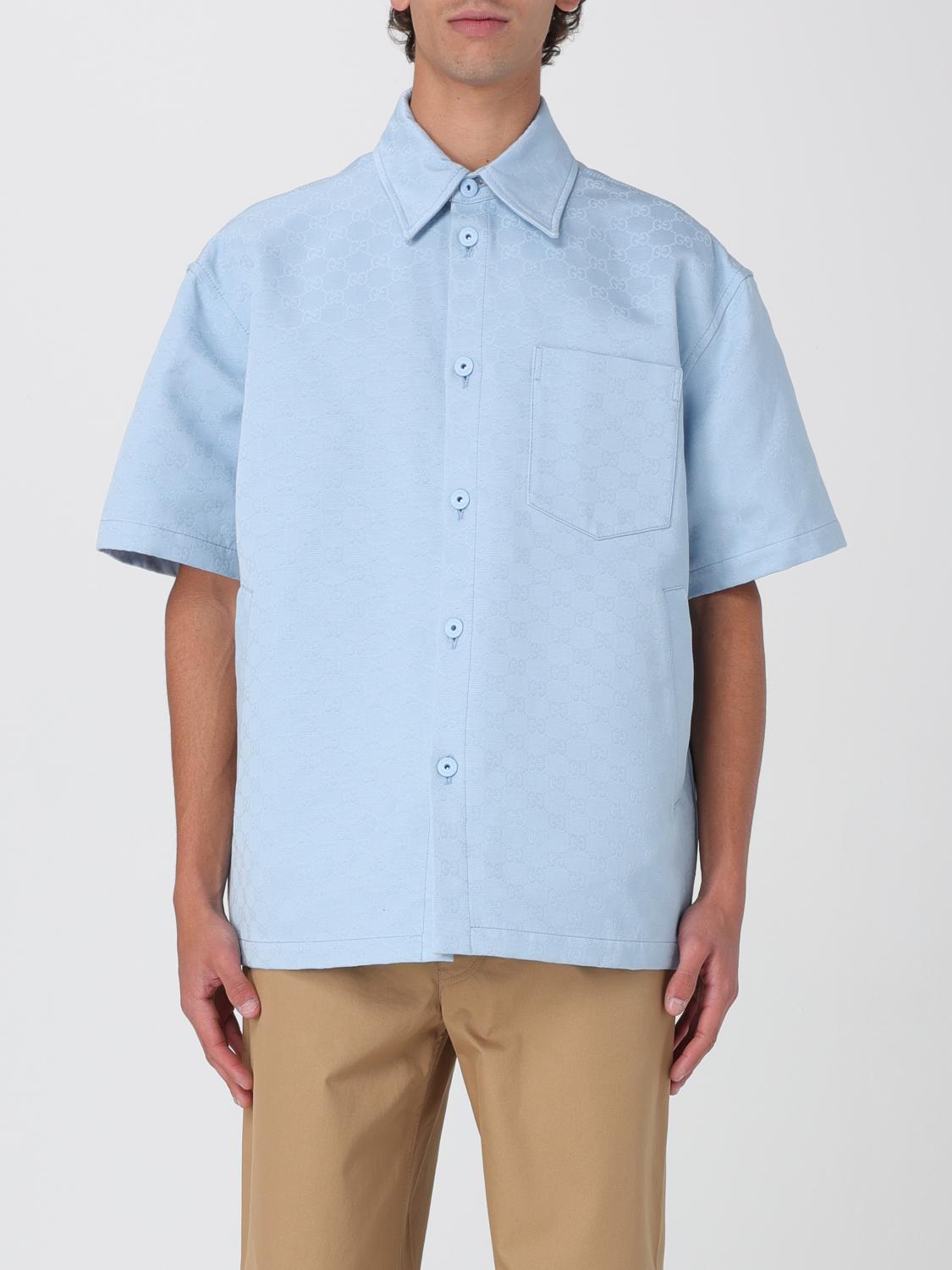 Gucci Shirt Men Sky Blue GUCCI