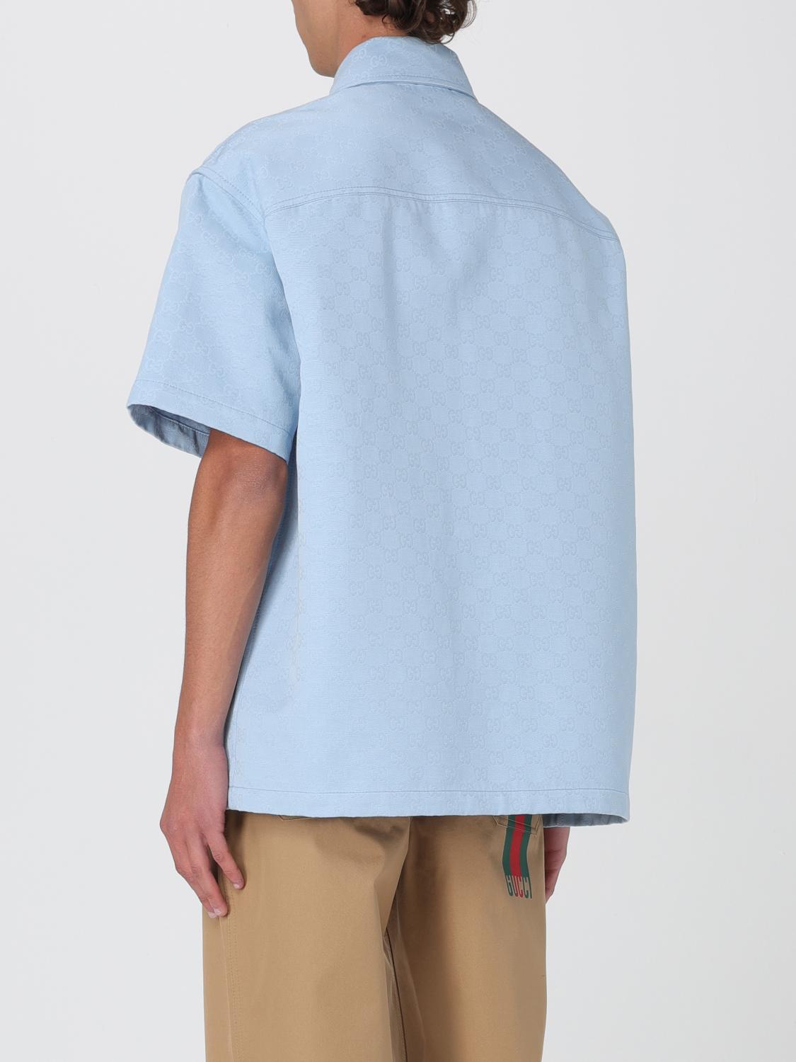 Gucci Shirt Men Sky Blue GUCCI