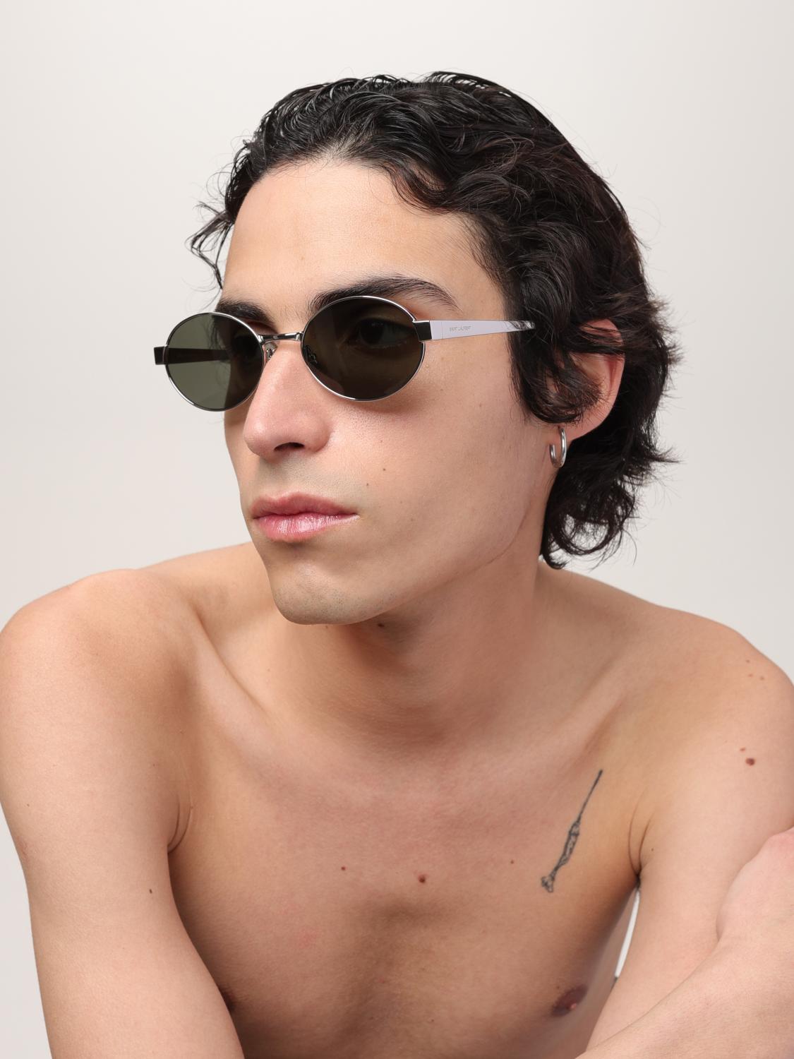 Saint Laurent Sunglasses Men Silver SAINT LAURENT