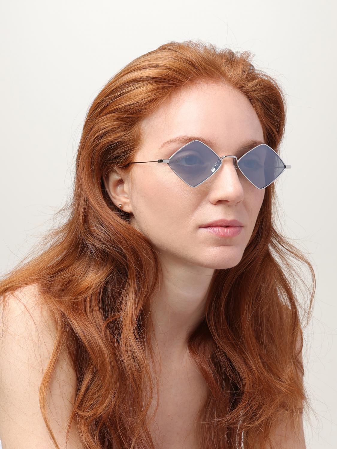 Saint Laurent Sunglasses Woman Silver SAINT LAURENT