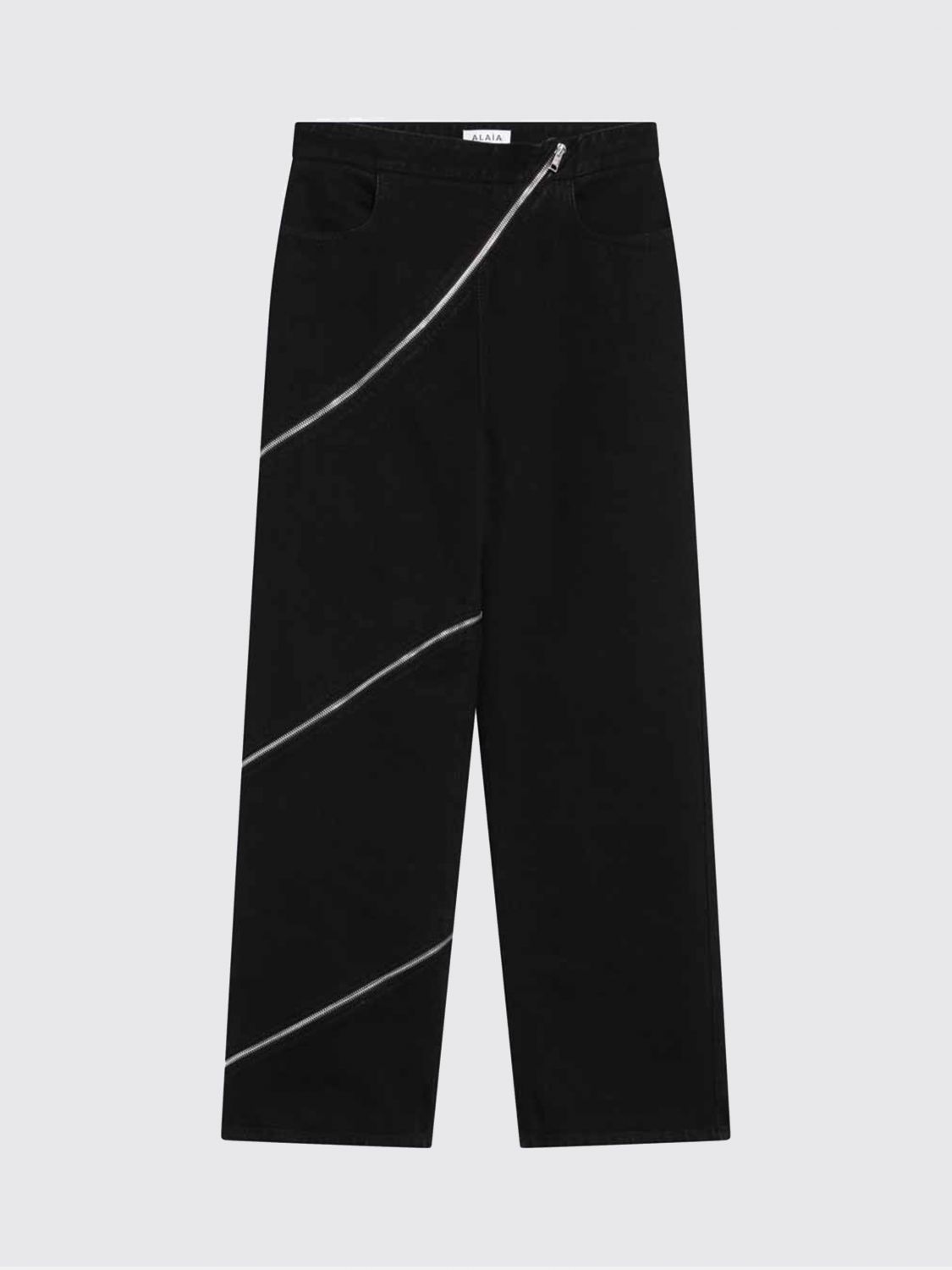 AlaiA Women Spiral Denim Jeans With Zip Alaia ALAIA