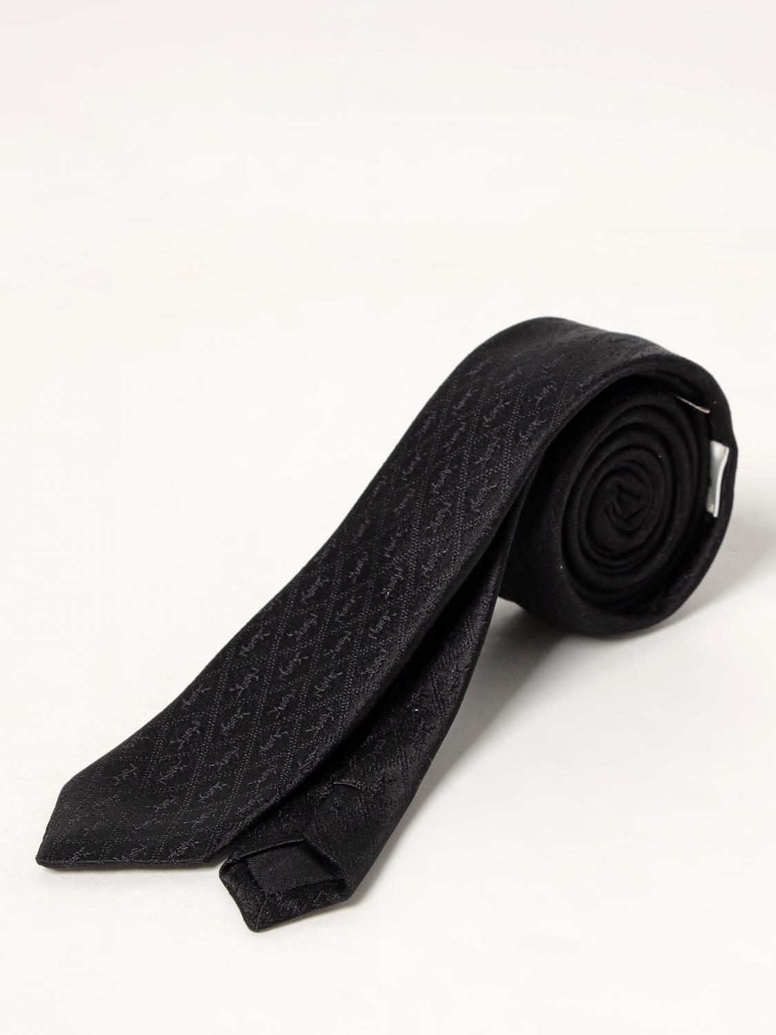 Saint Laurent Tie Men Black SAINT LAURENT