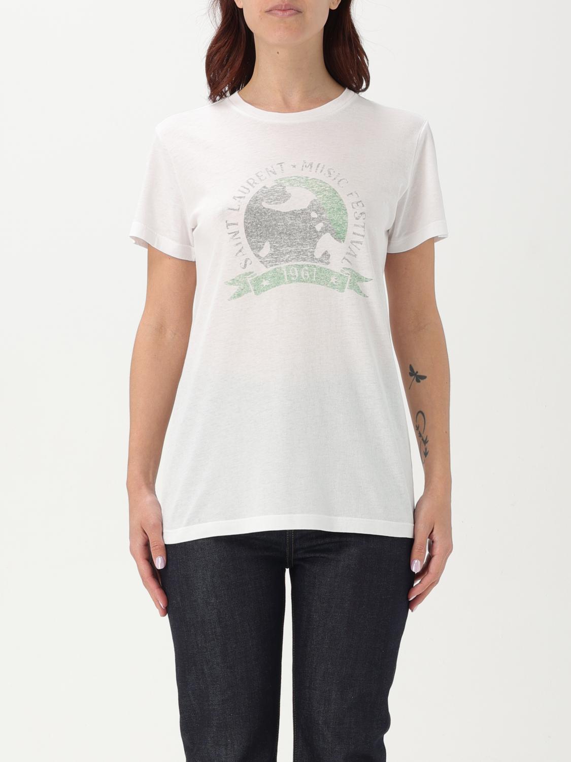 Saint Laurent T-Shirt Woman White SAINT LAURENT