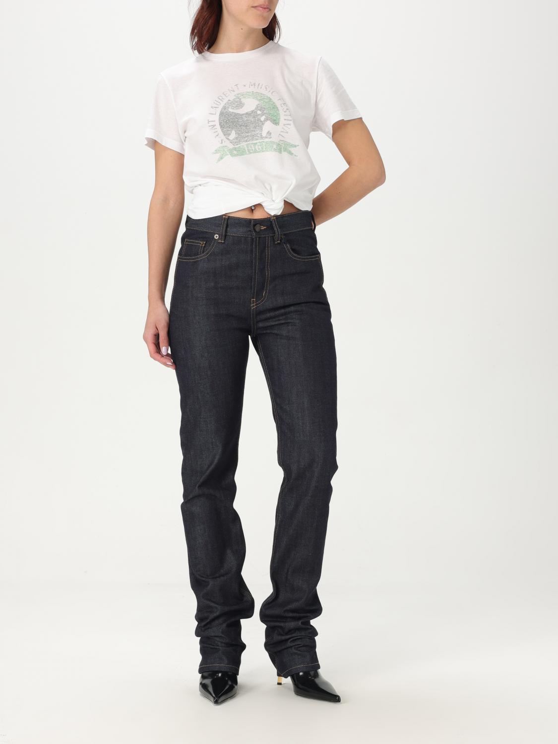 Saint Laurent T-Shirt Woman White SAINT LAURENT