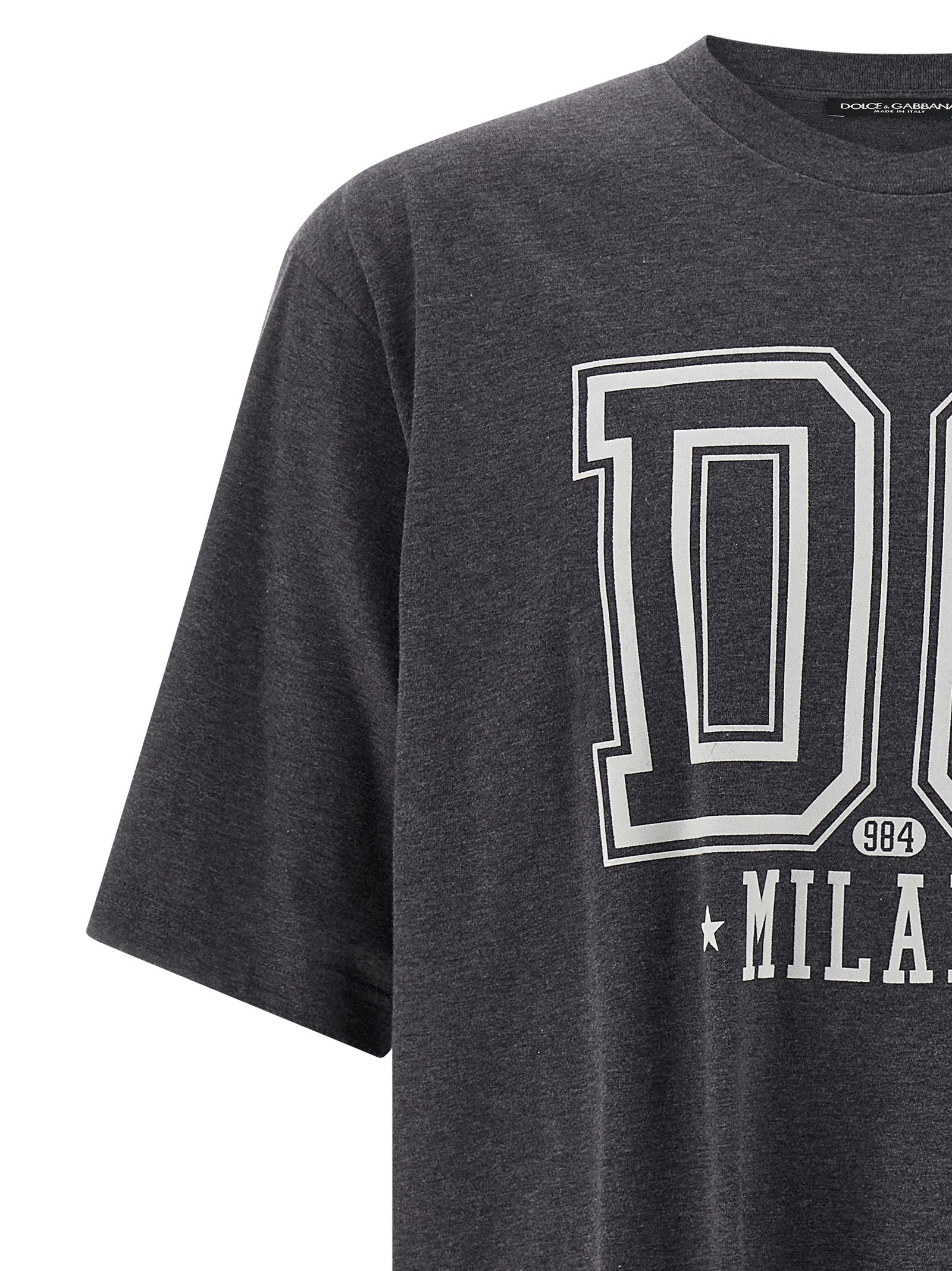 Dolce & Gabbana Men Flocked Print T-Shirt DOLCE & GABBANA