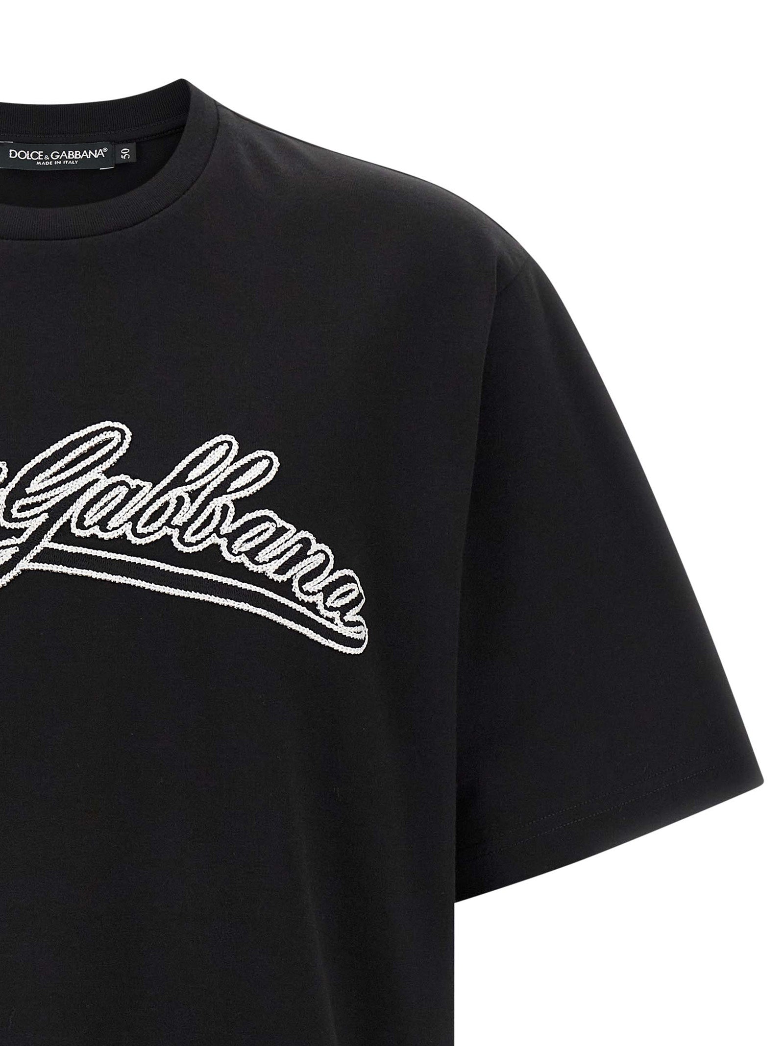Dolce & Gabbana Men Logo Embroidery T-Shirt DOLCE & GABBANA