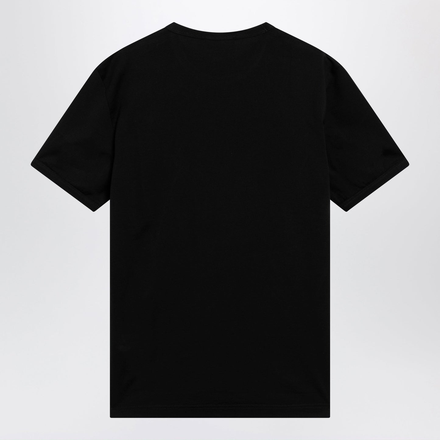 Dolce&Gabbana Cotton T-Shirt With Logo Plaque In Black Men DOLCE & GABBANA