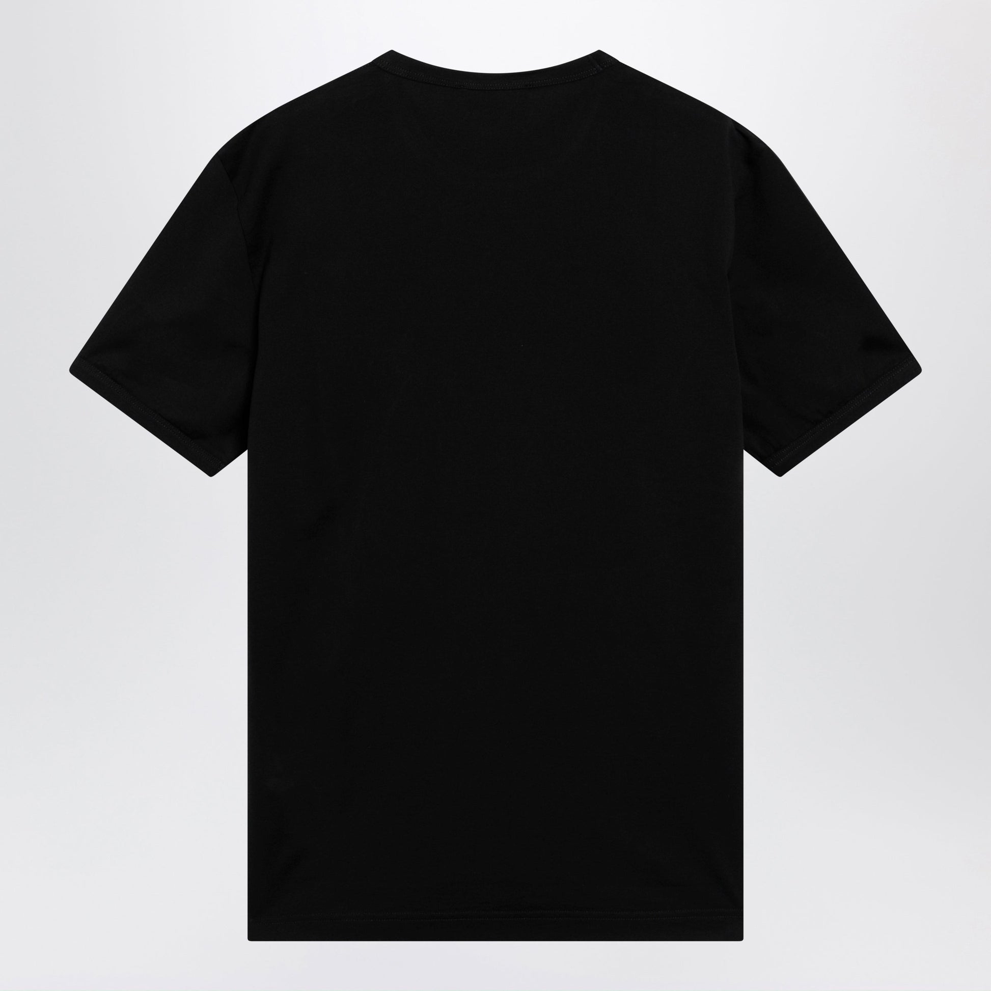 Dolce&Gabbana Cotton T-Shirt With Logo Plaque In Black Men DOLCE & GABBANA