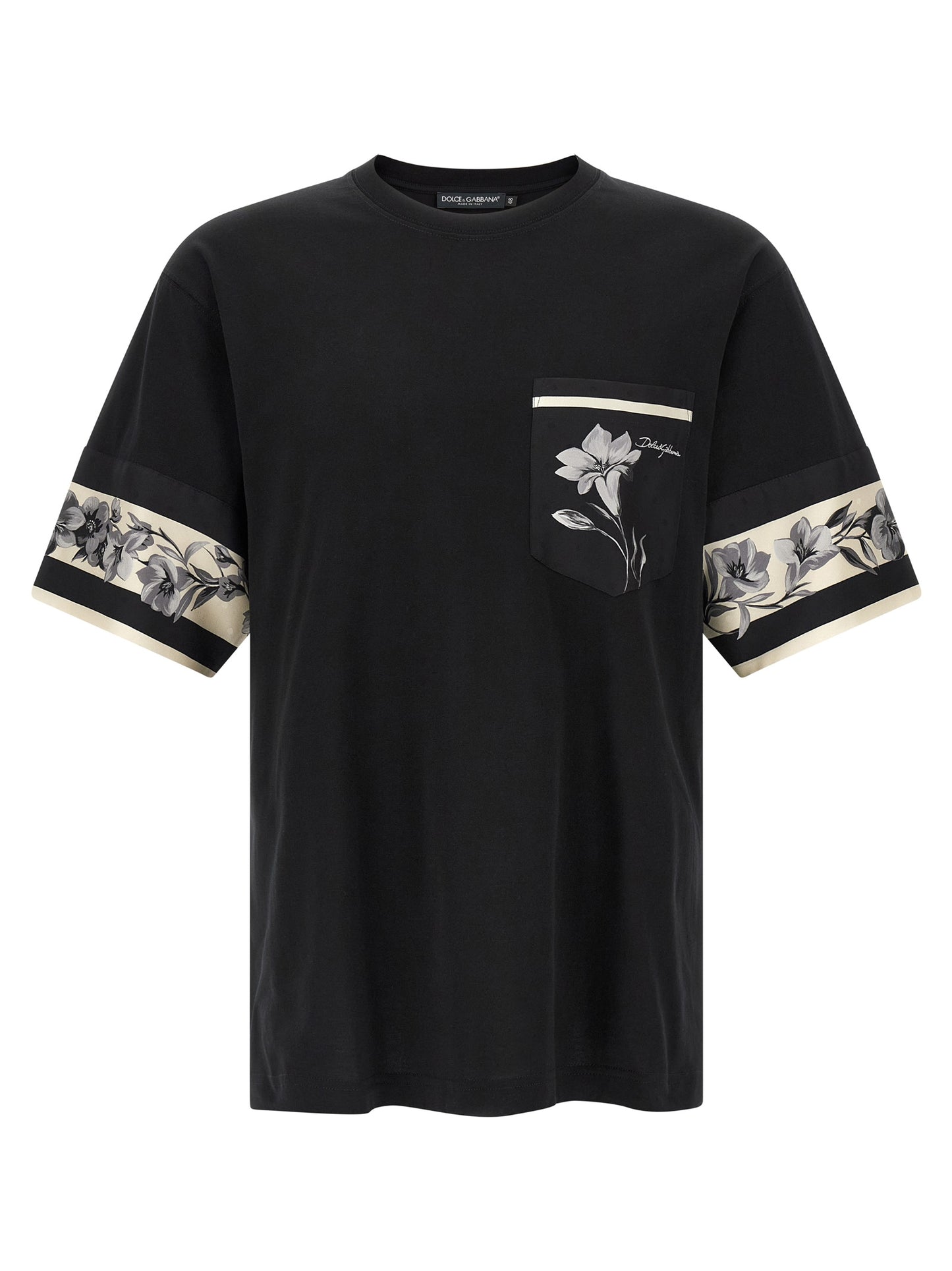 Dolce & Gabbana Men Silk Detail T-Shirt DOLCE & GABBANA