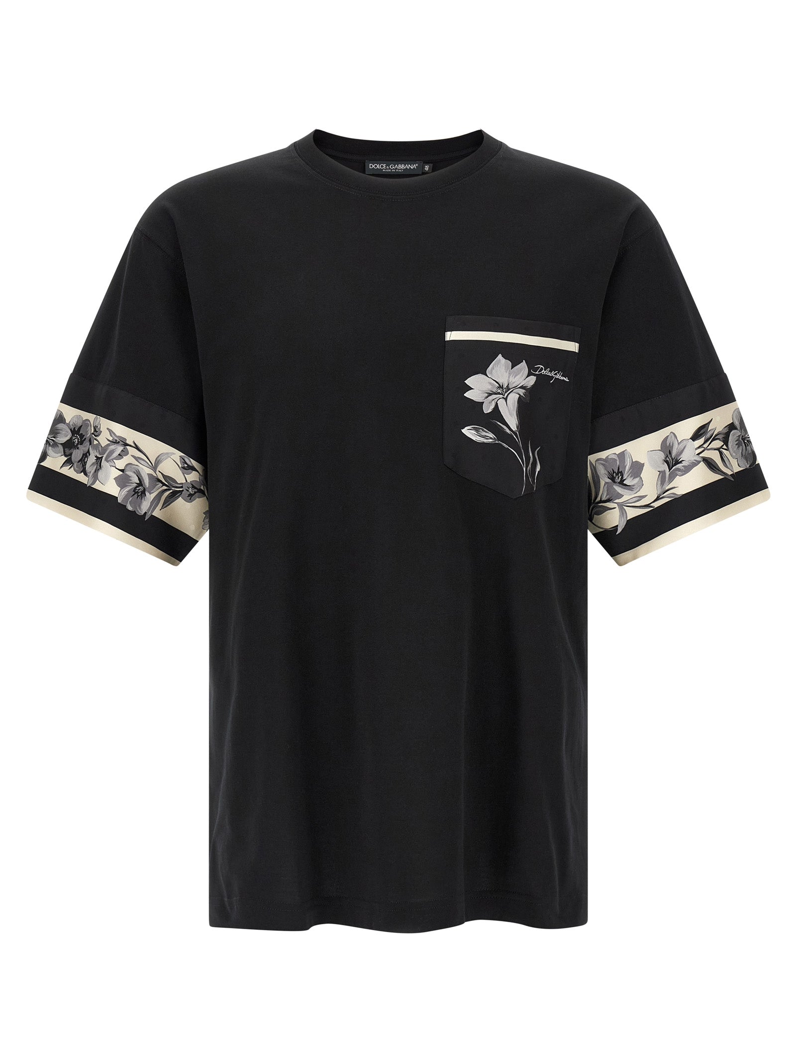 Dolce & Gabbana Men Silk Detail T-Shirt DOLCE & GABBANA