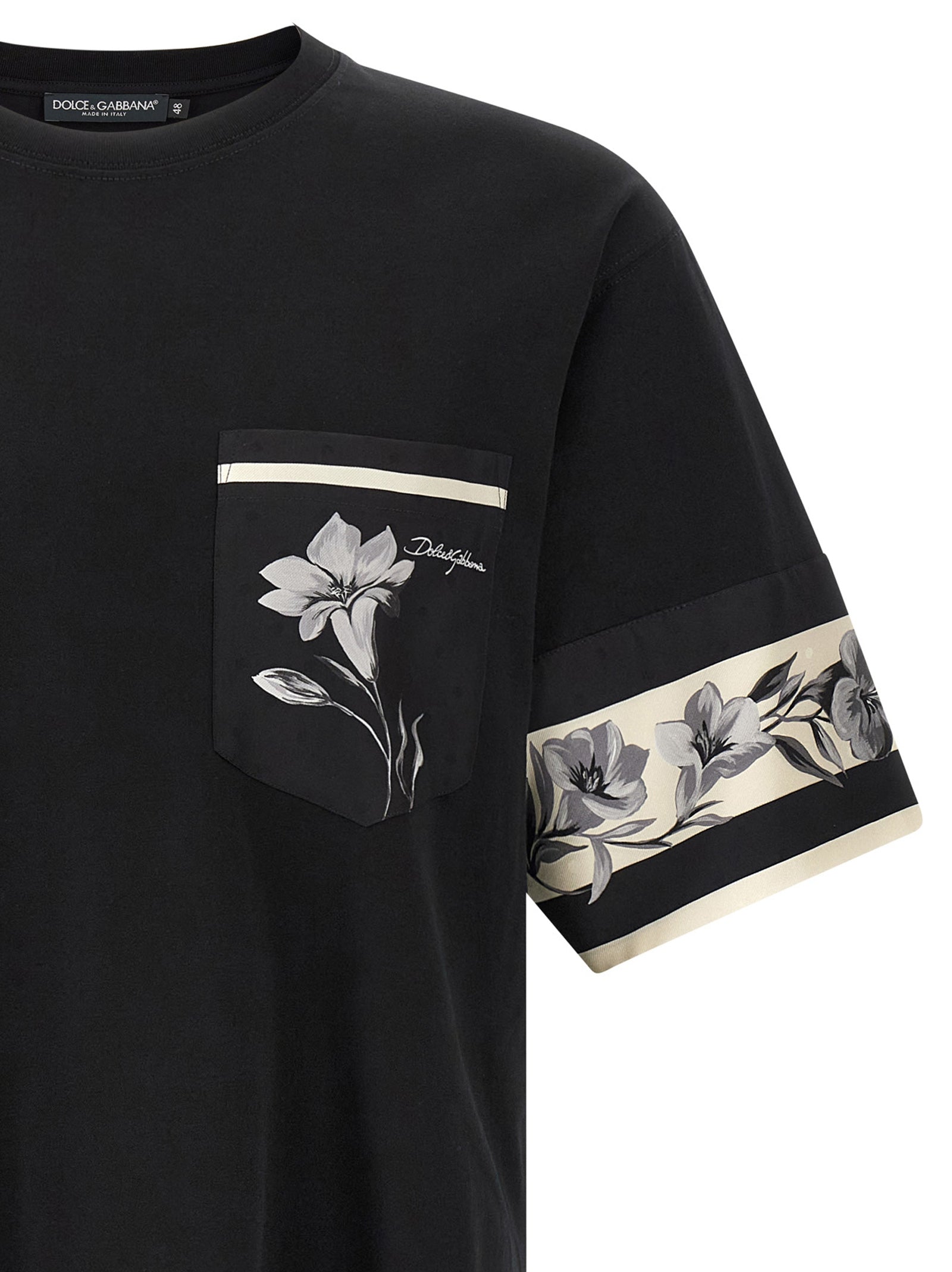 Dolce & Gabbana Men Silk Detail T-Shirt DOLCE & GABBANA