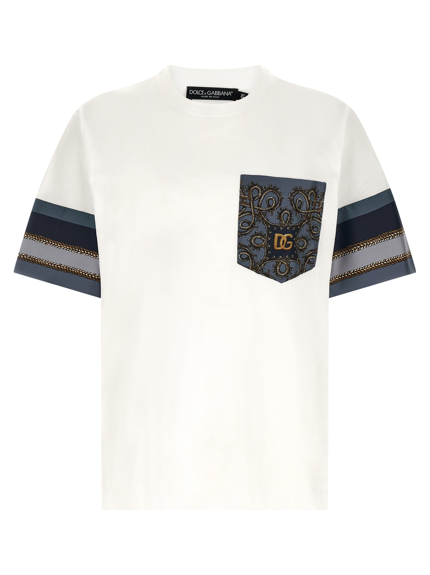 Dolce & Gabbana Men 'Cargo' Silk Insert T-Shirt DOLCE & GABBANA
